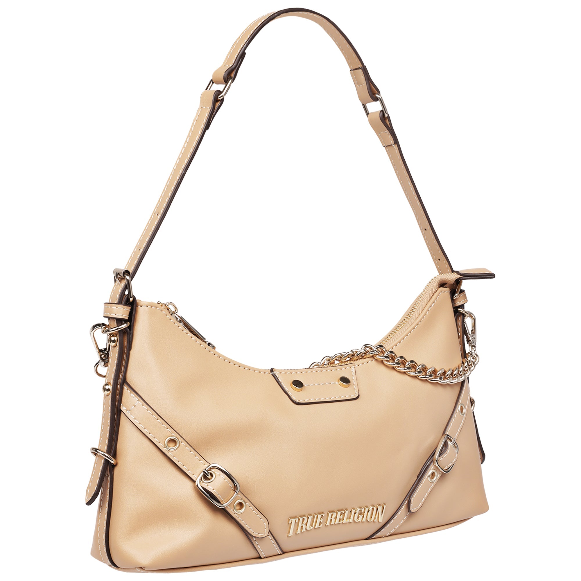 True Religion Smooth Pu Belted Shoulder Bag