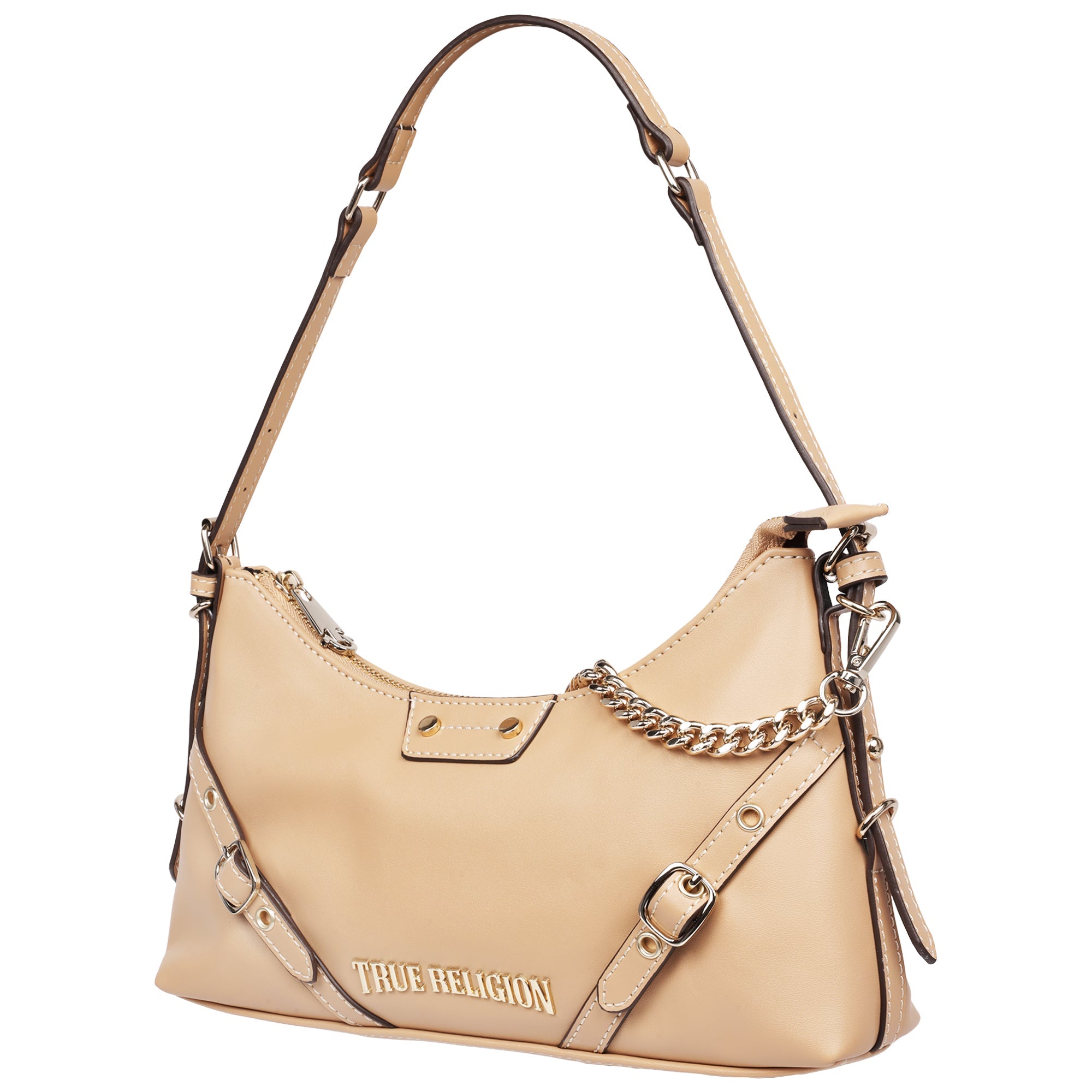 True Religion Smooth Pu Belted Shoulder Bag