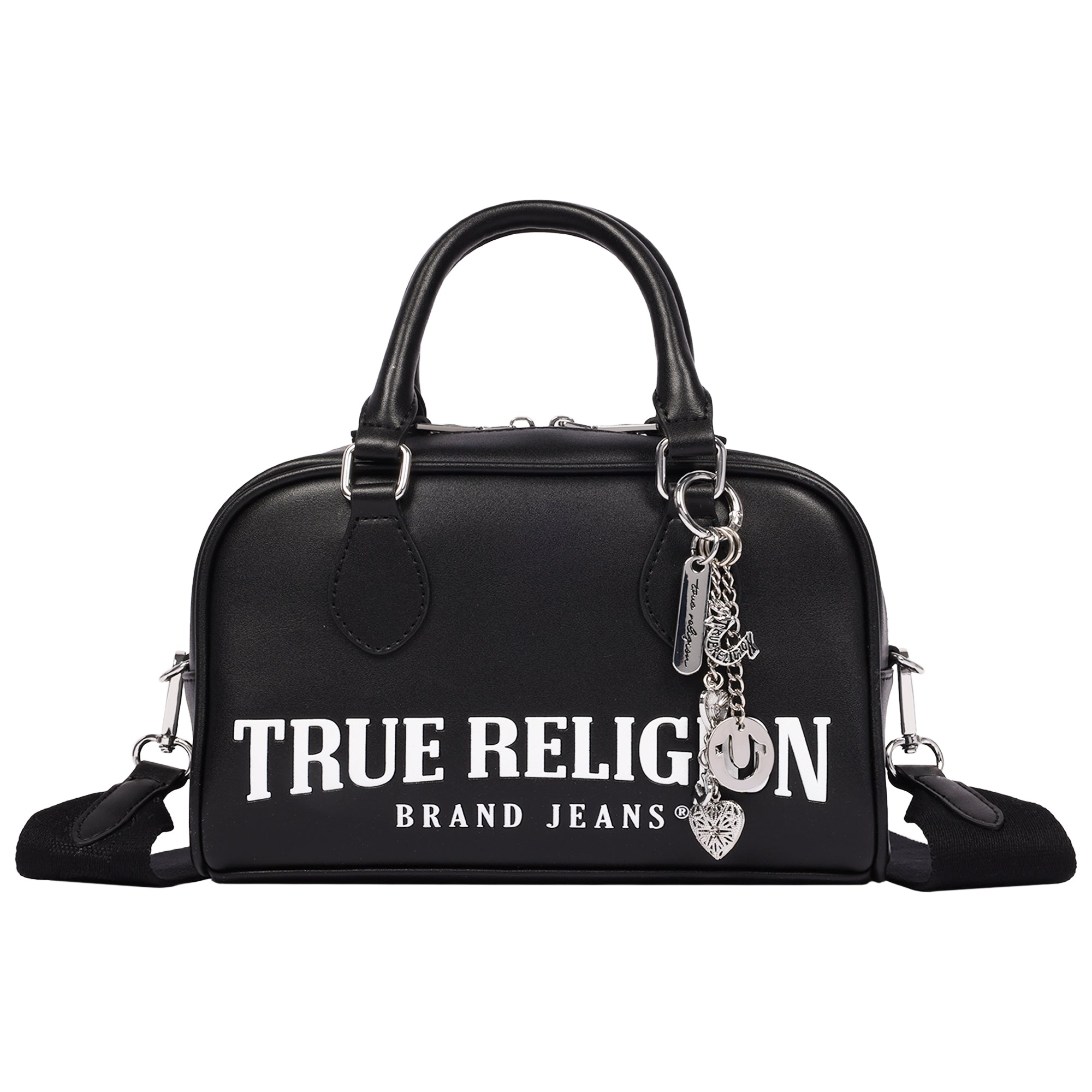 True Religion Bombe Logo Satchel With Charm