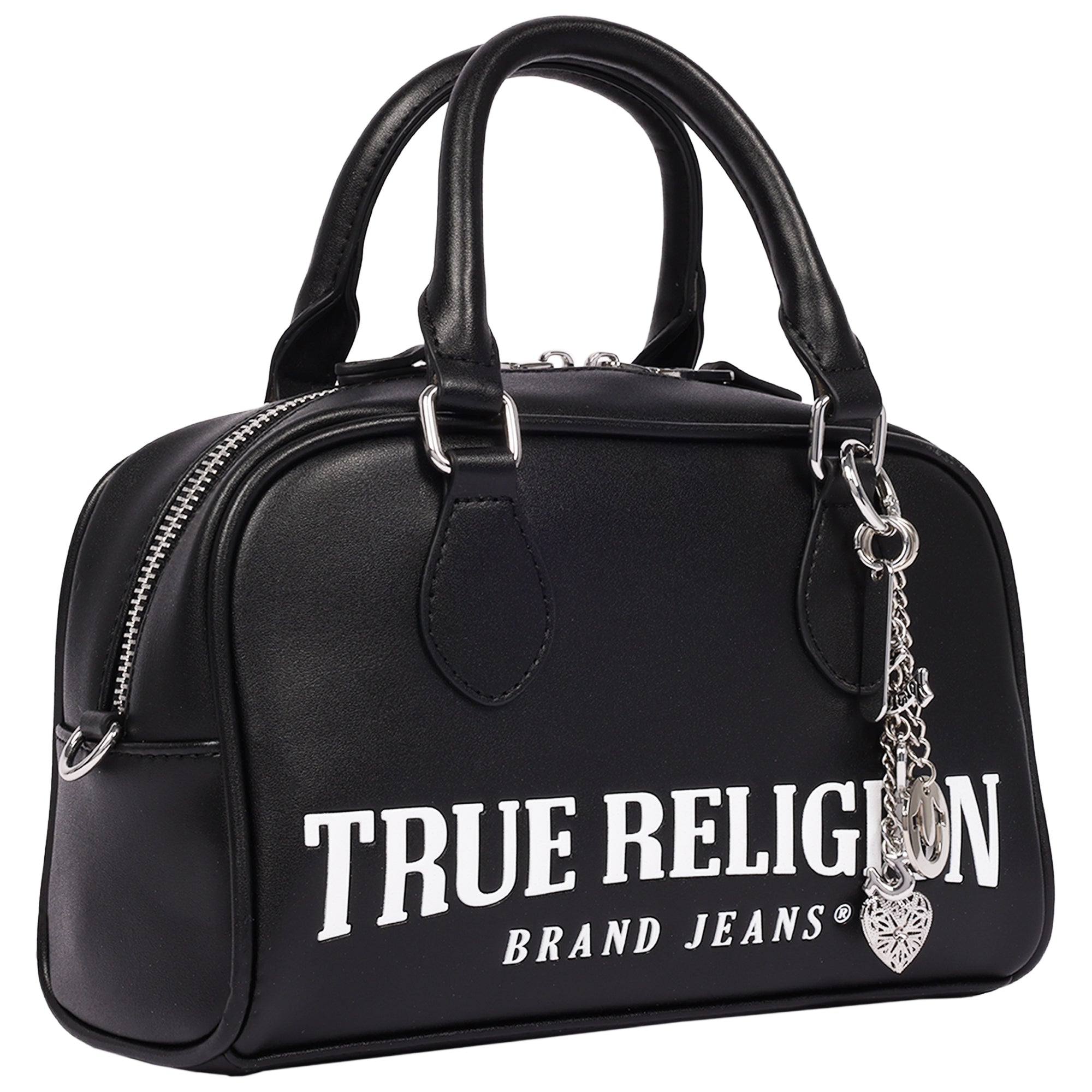 True Religion Bombe Logo Satchel With Charm
