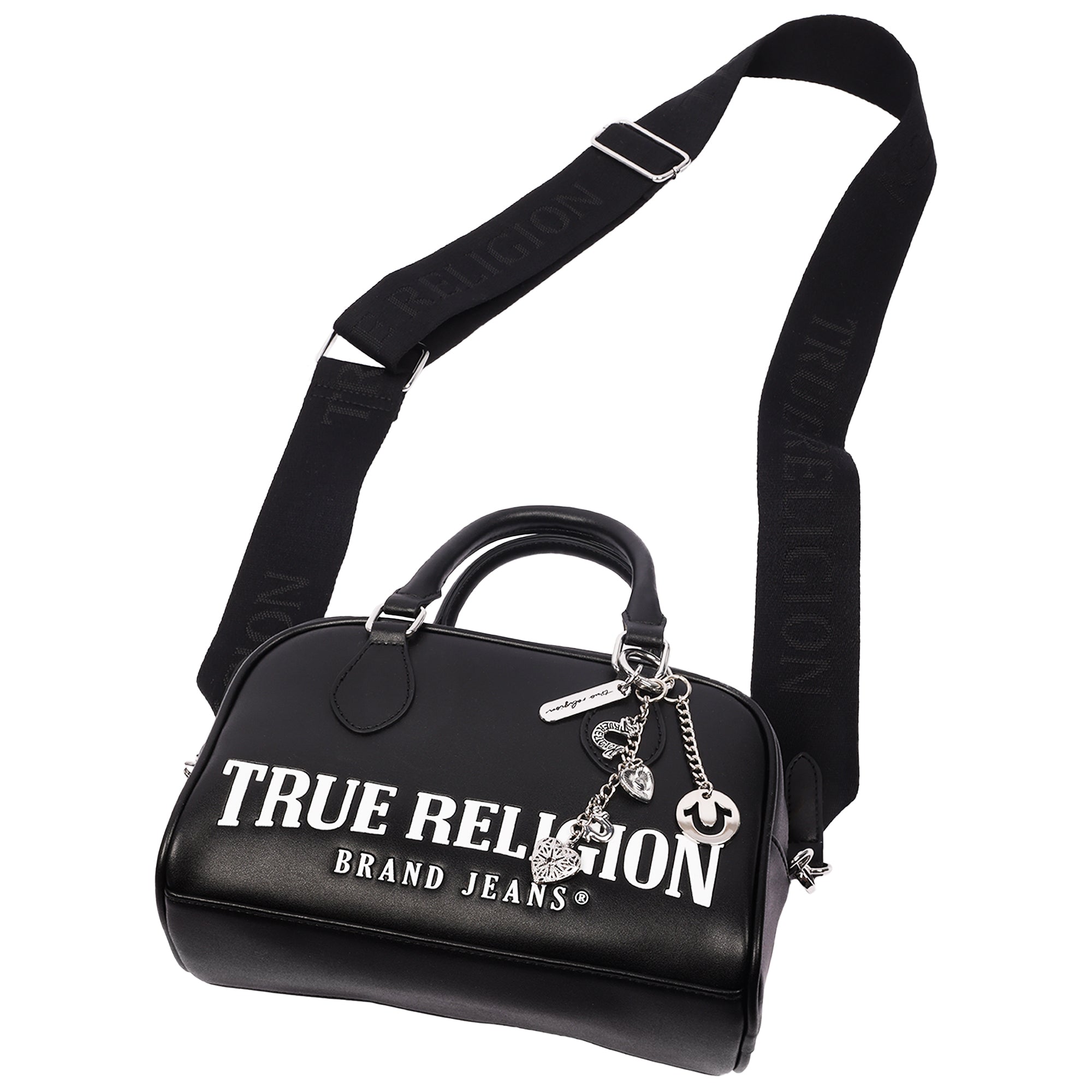 True Religion Bombe Logo Satchel With Charm