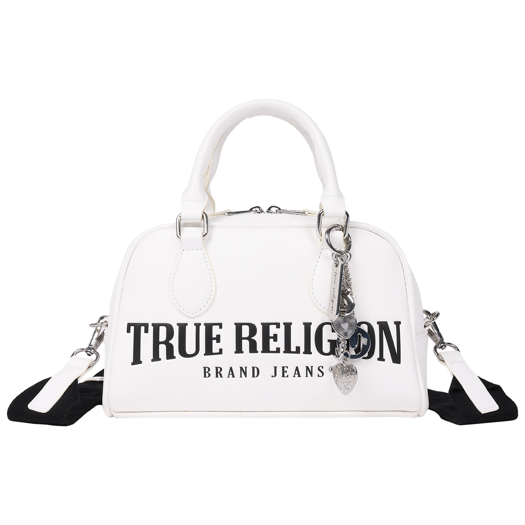 True Religion Bombe Logo Satchel With Charm