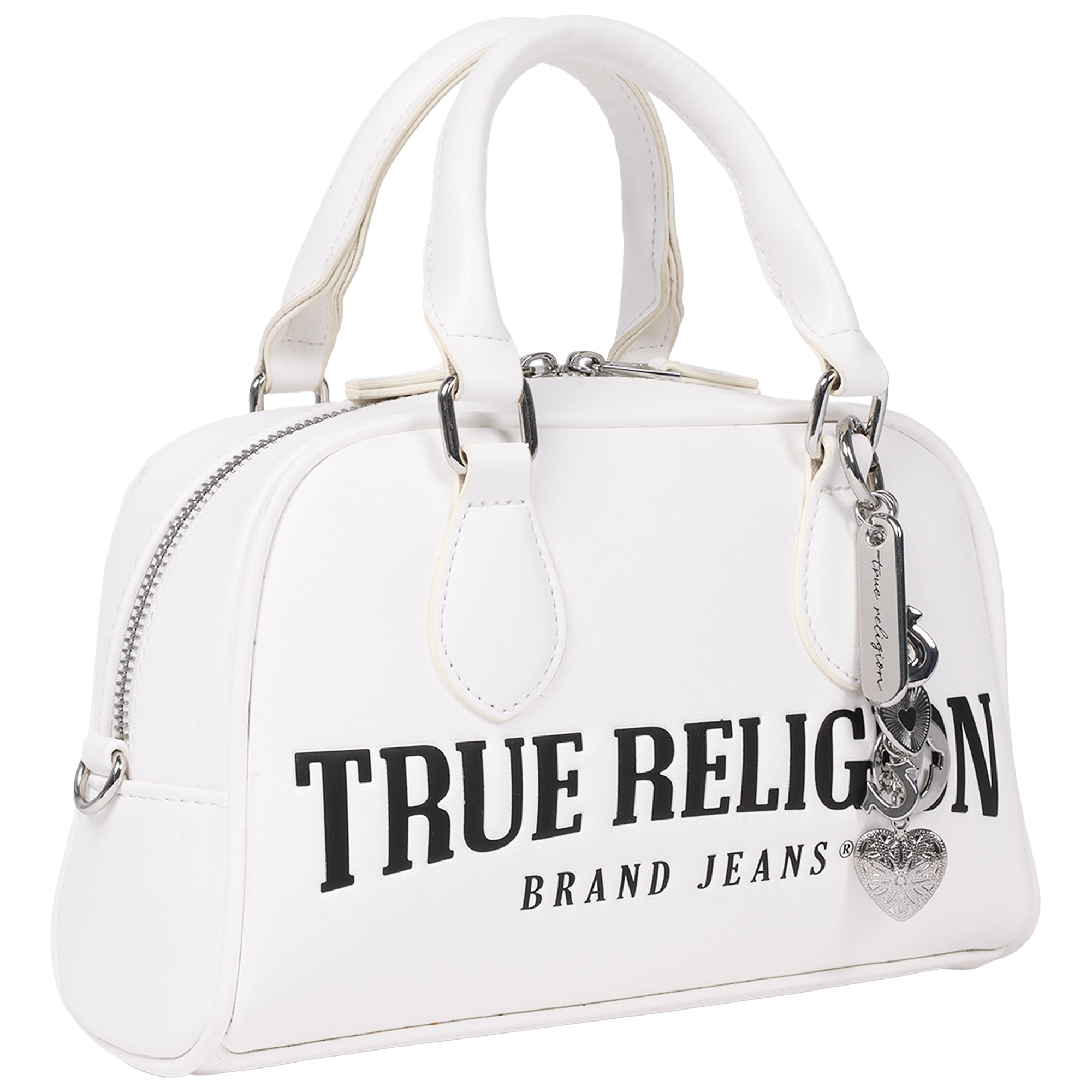 True Religion Bombe Logo Satchel With Charm