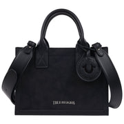 True Religion Suede Pu Box Tote With Logo Tag