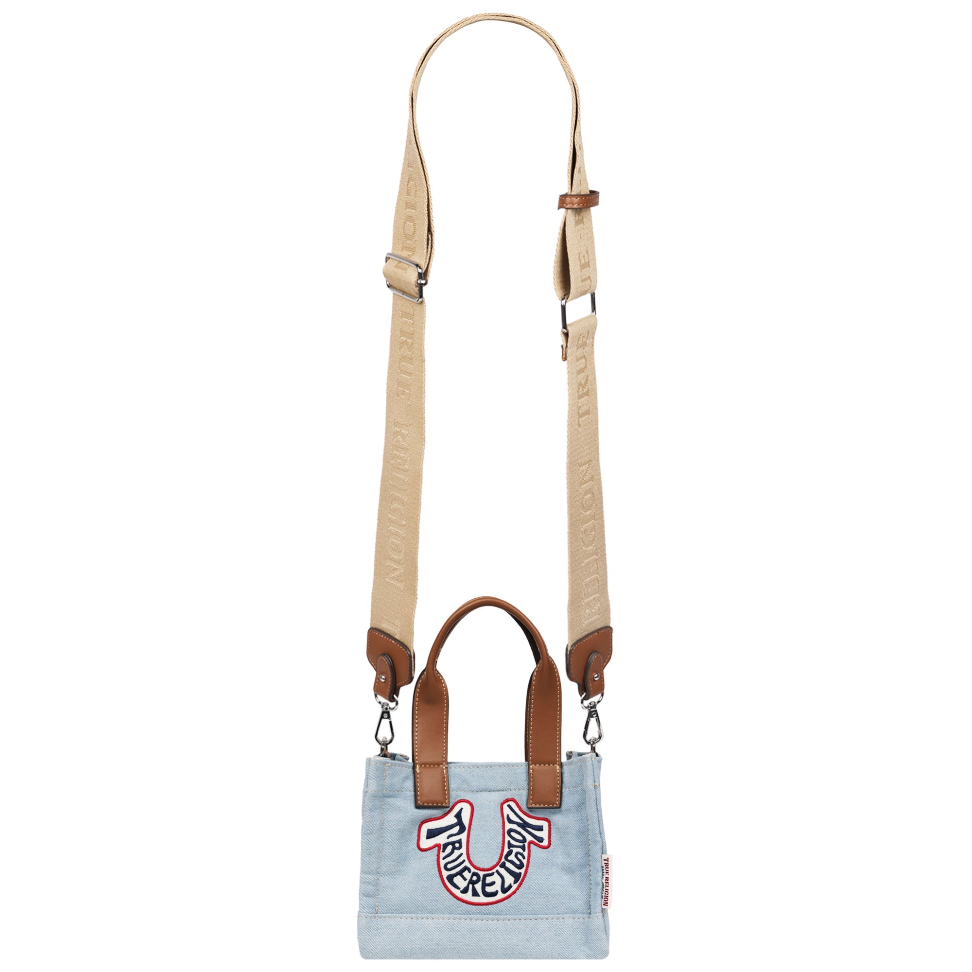 True Religion Retro Horseshoe Denim Mini Tote