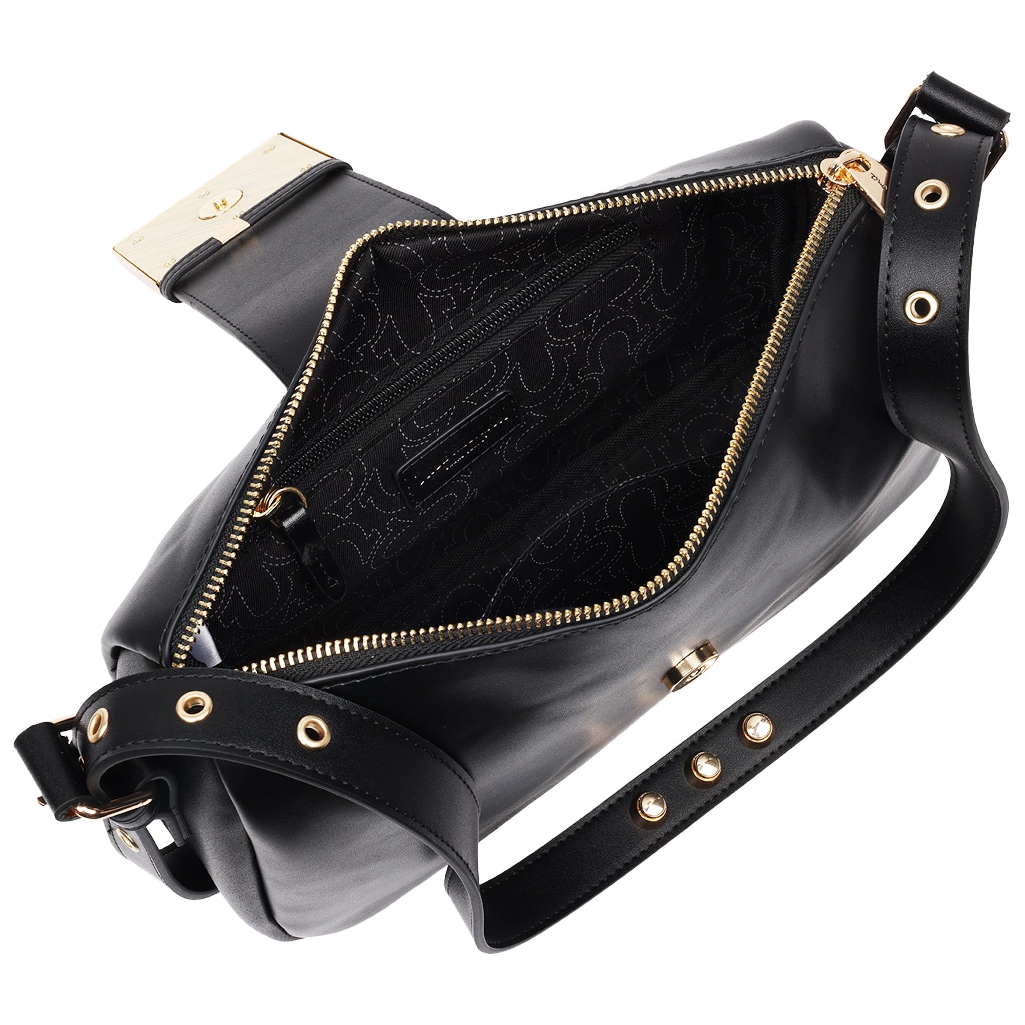 True Religion East West Shoulder Bag With Belt Buckle Tab
