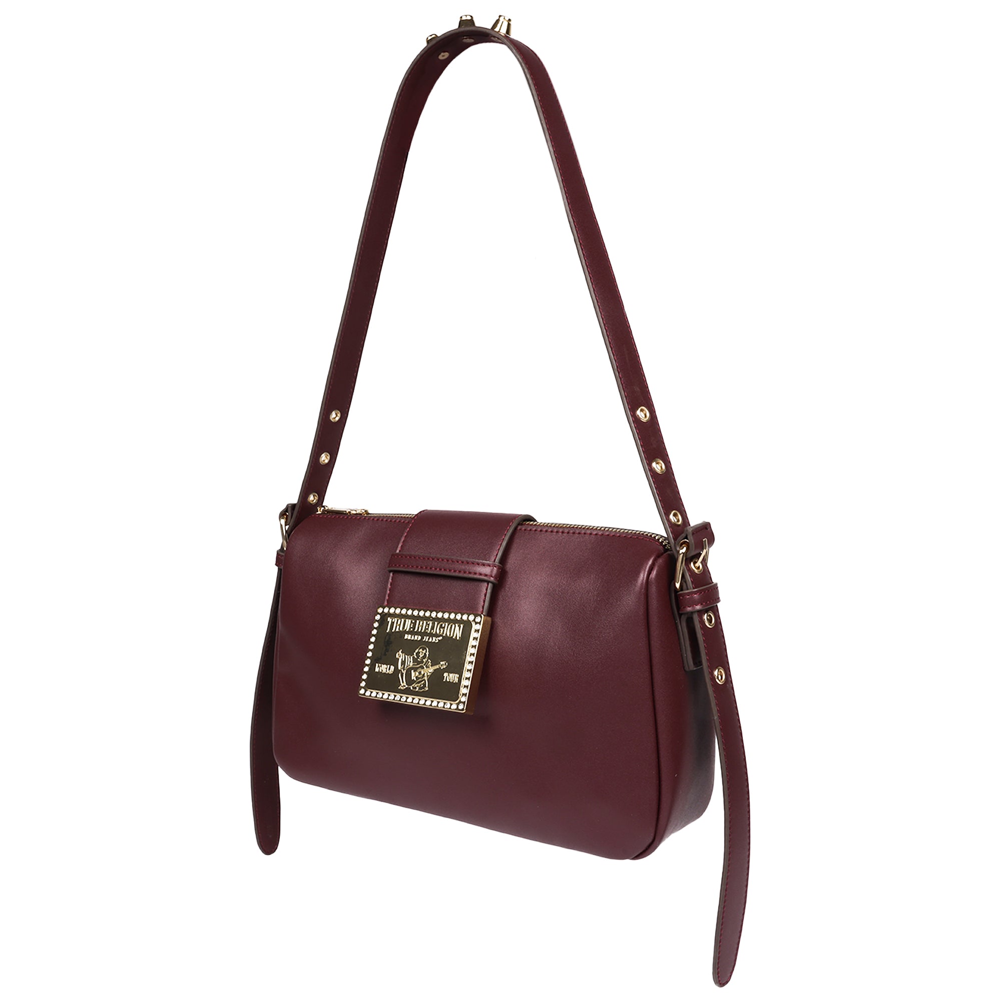 True Religion East West Shoulder Bag With Belt Buckle Tab