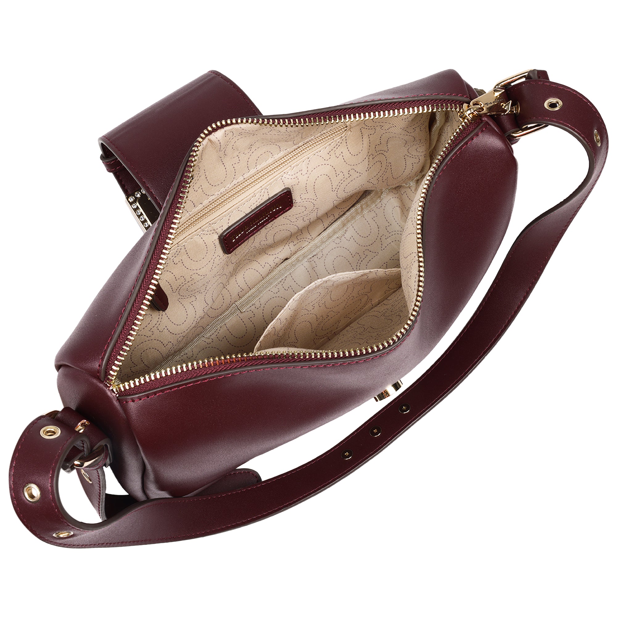 True Religion East West Shoulder Bag With Belt Buckle Tab