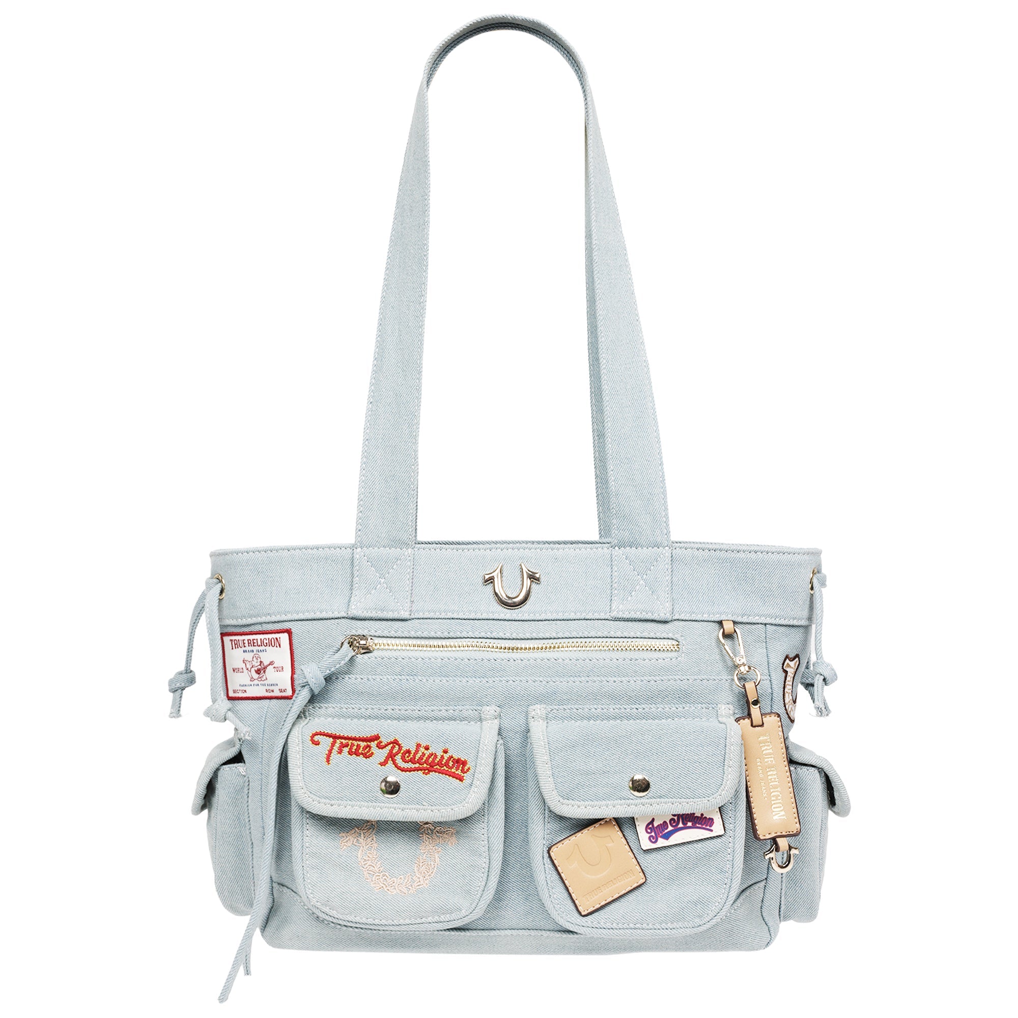 True Religion Multi-patch Denim Tote