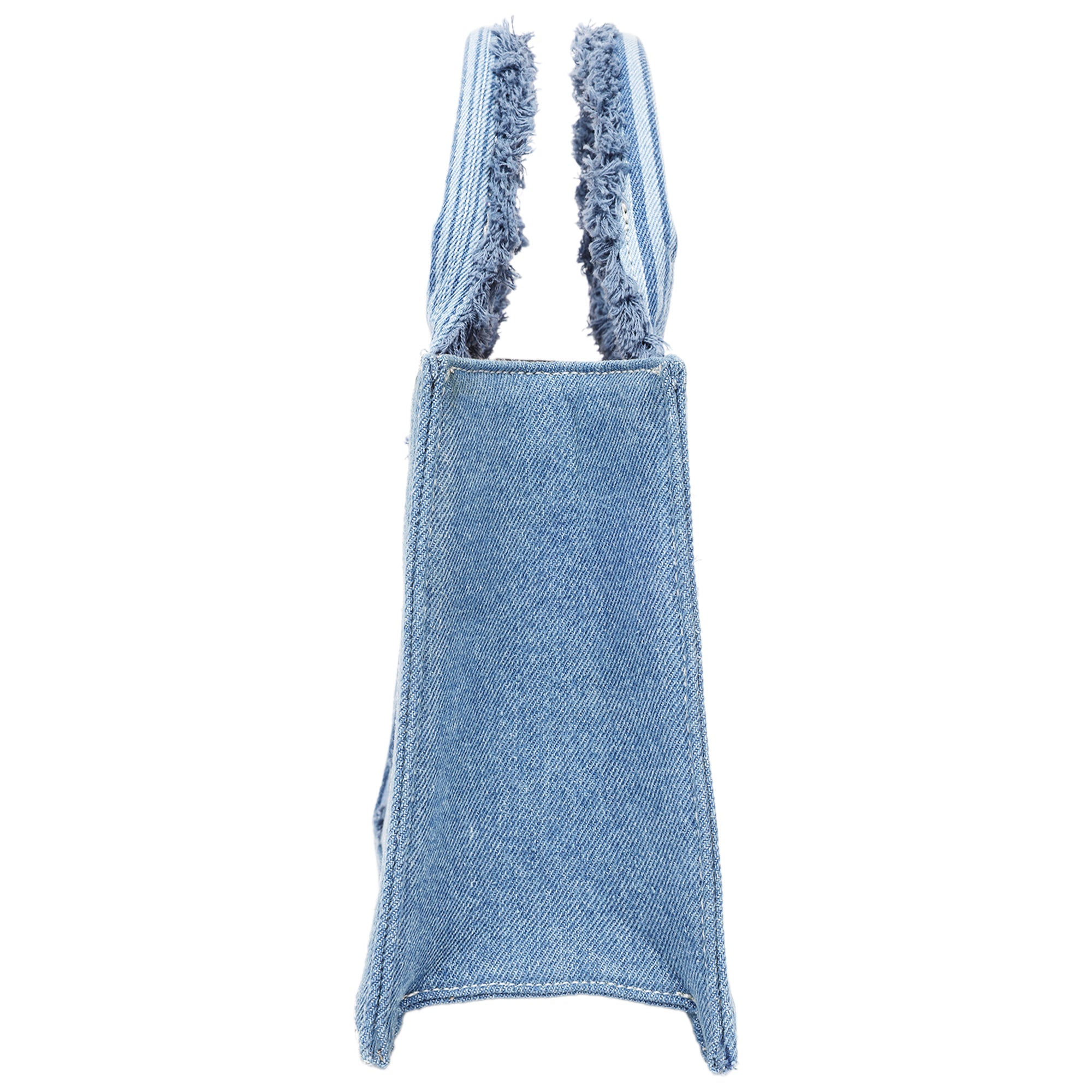 True Religion Multi-stripe Denim Modern Tote With Removable Crossbody Strap