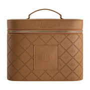 True Religion Large Cosmetic Case With Mirror, Brown/natu