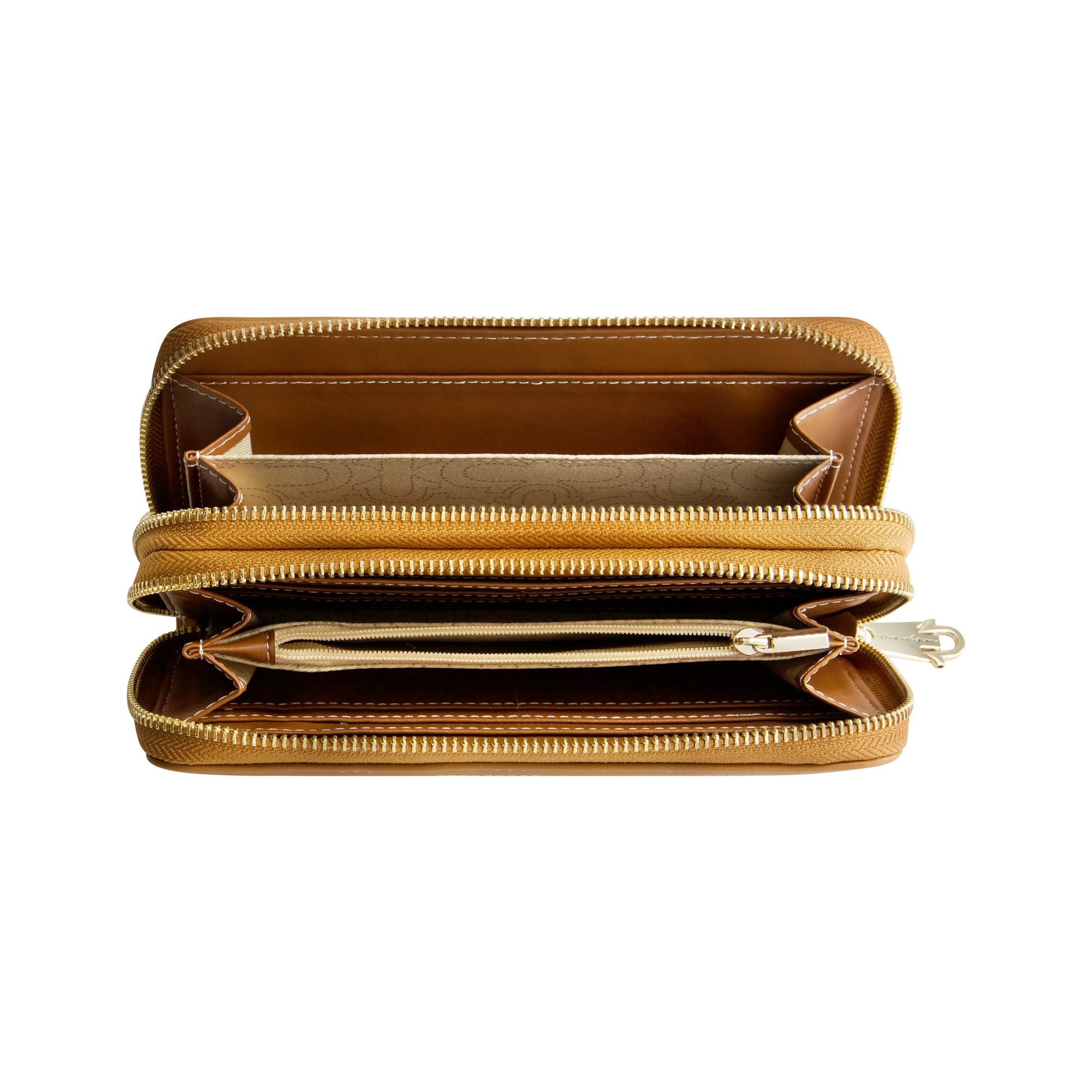 True Religion Buddha Patch Double Zip Chain Wallet, Denim