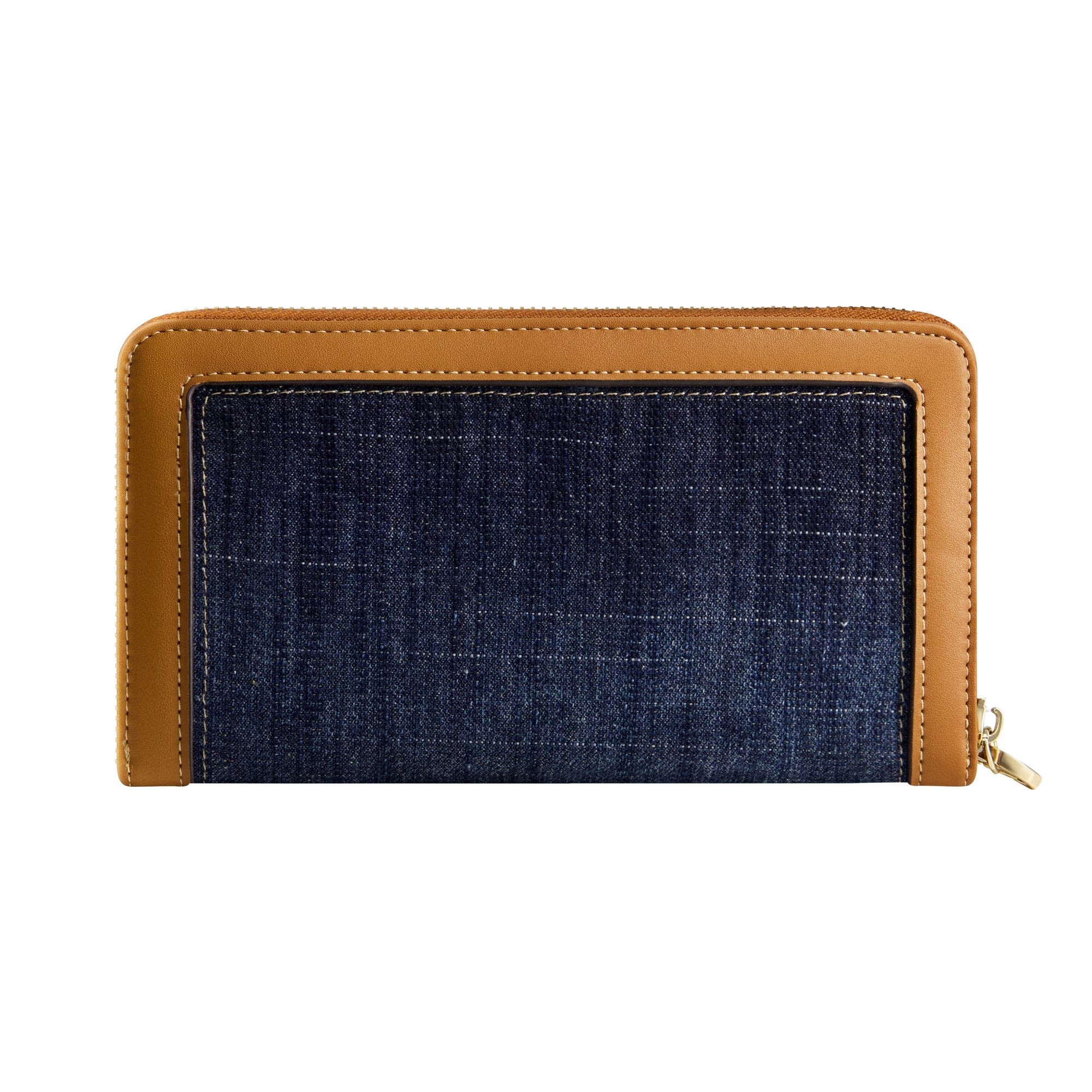 True Religion Buddha Patch Zip Around Wristlet, Dark Denim