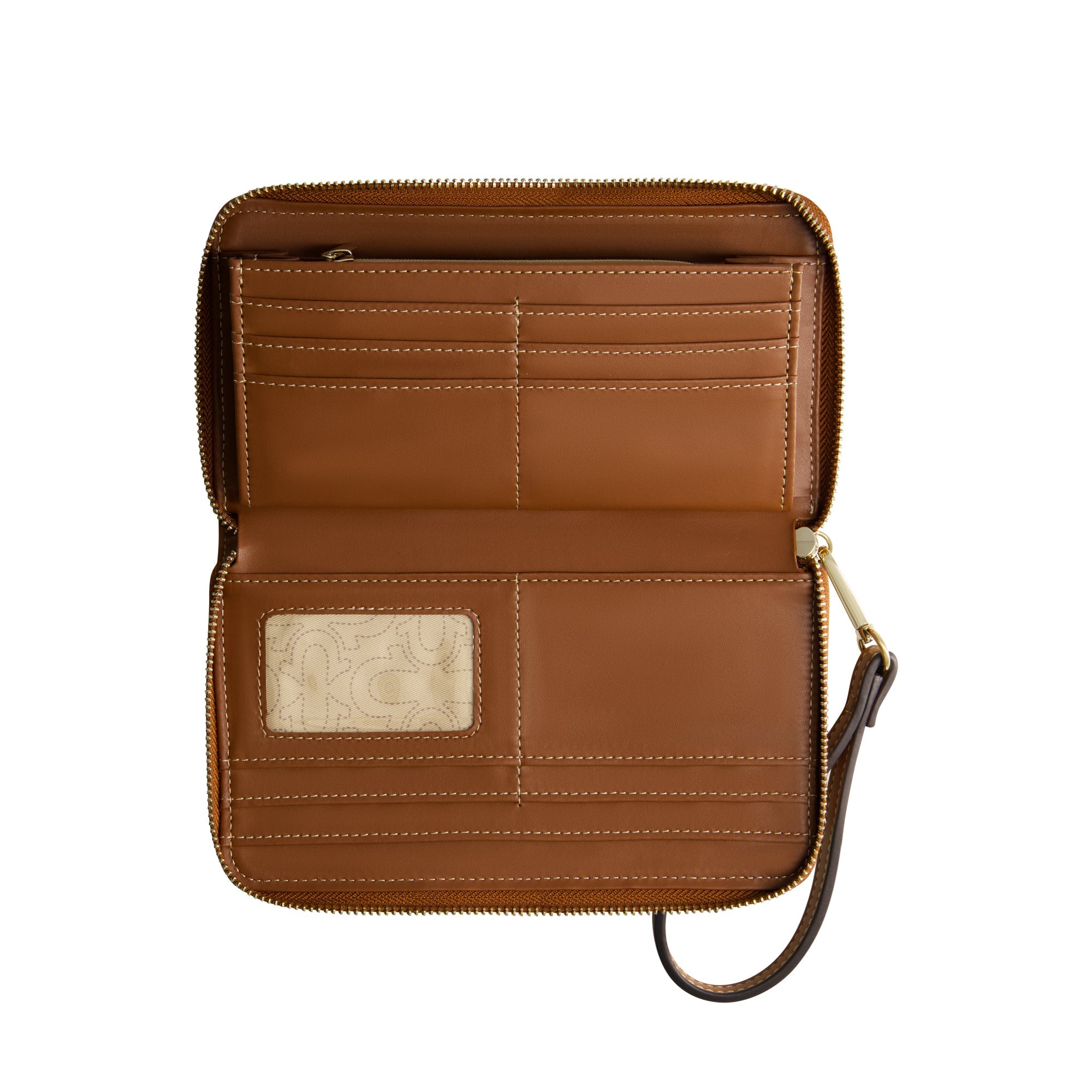 True Religion Buddha Patch Zip Around Wristlet, Dark Denim