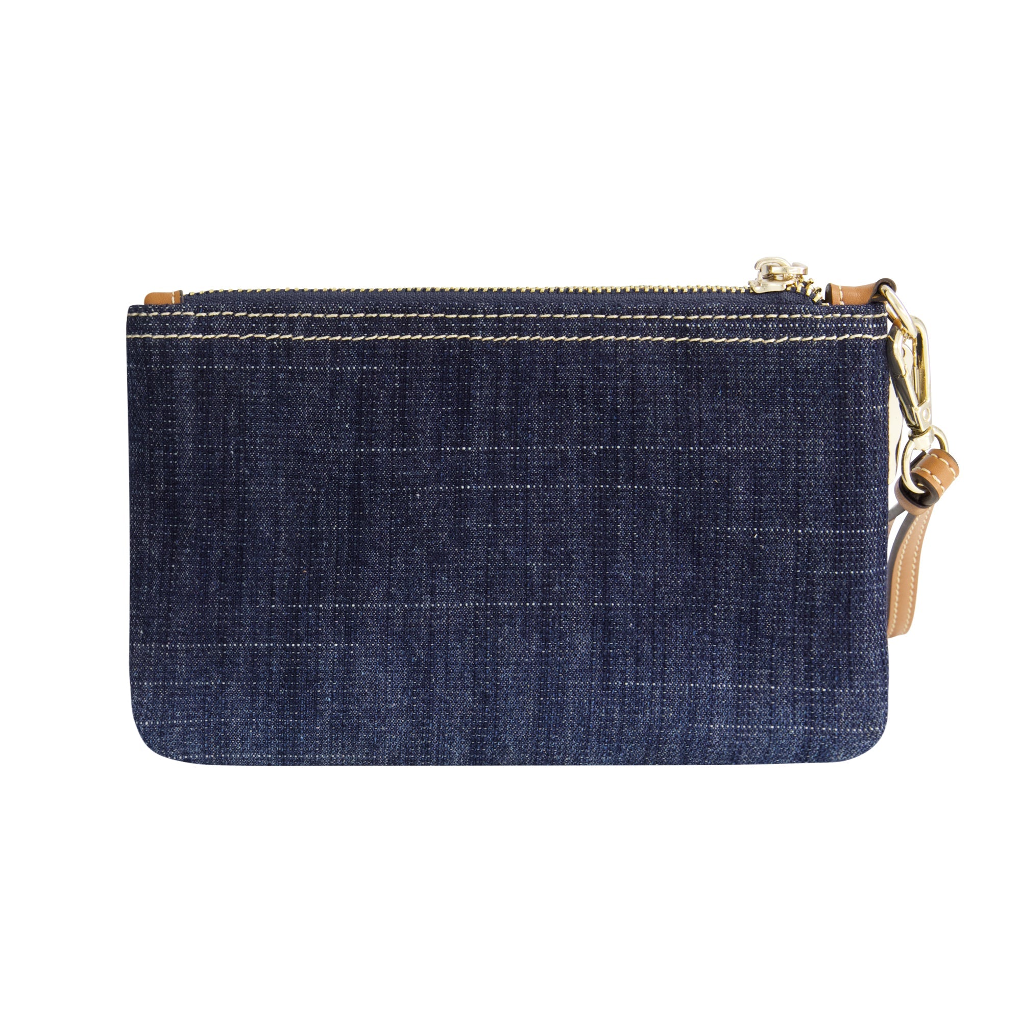 True Religion Buddha Patch Denim Wristlet, Dark Denim