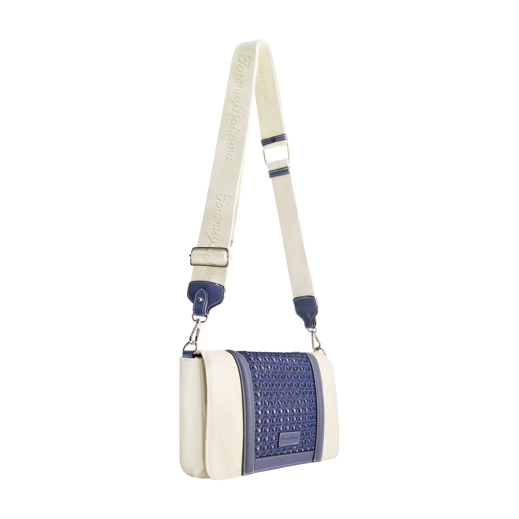 Tommy Bahama Woven Flap Crossbody Bag, Blue
