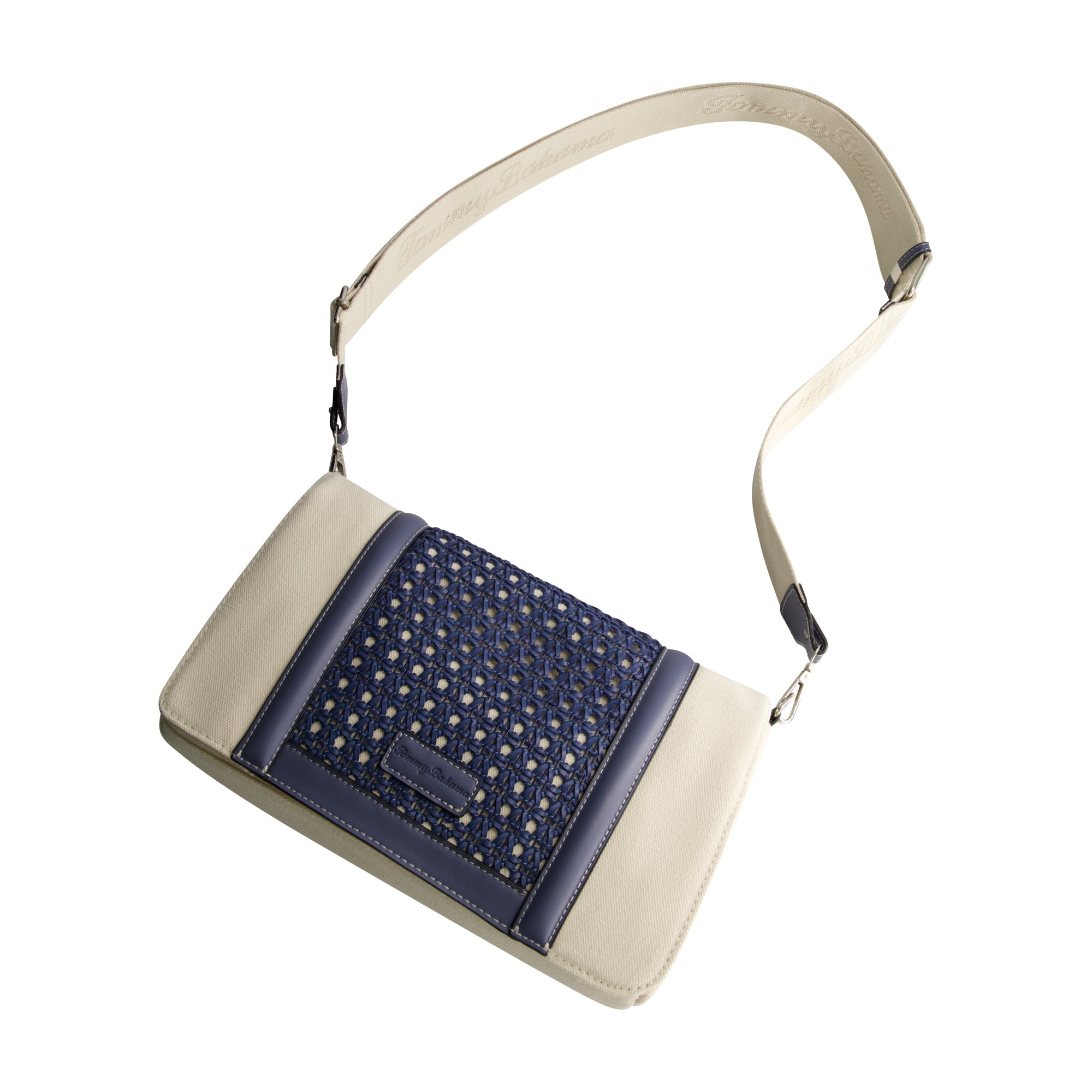 Tommy Bahama Woven Flap Crossbody Bag, Blue