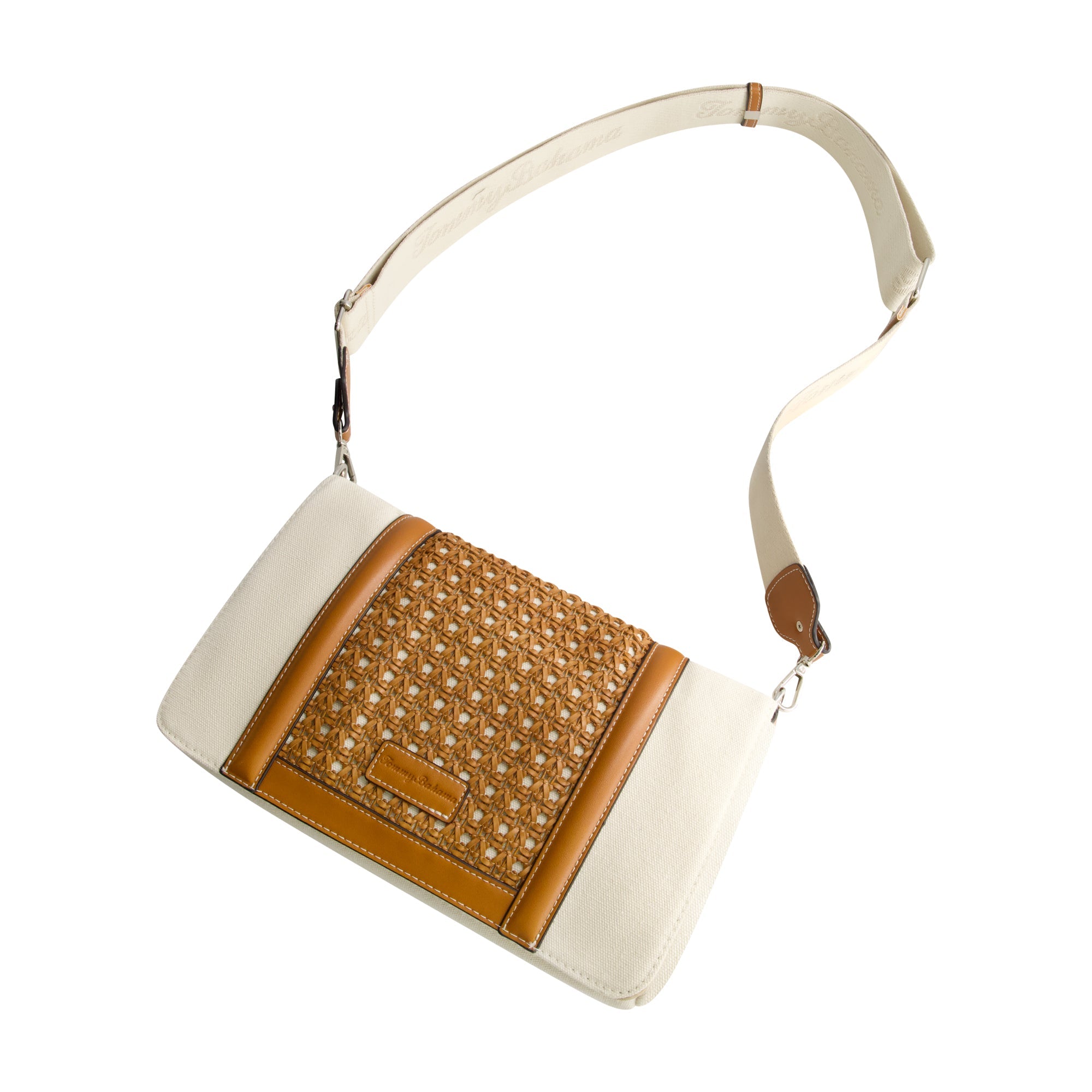 Tommy Bahama Woven Flap Crossbody Bag, Brown