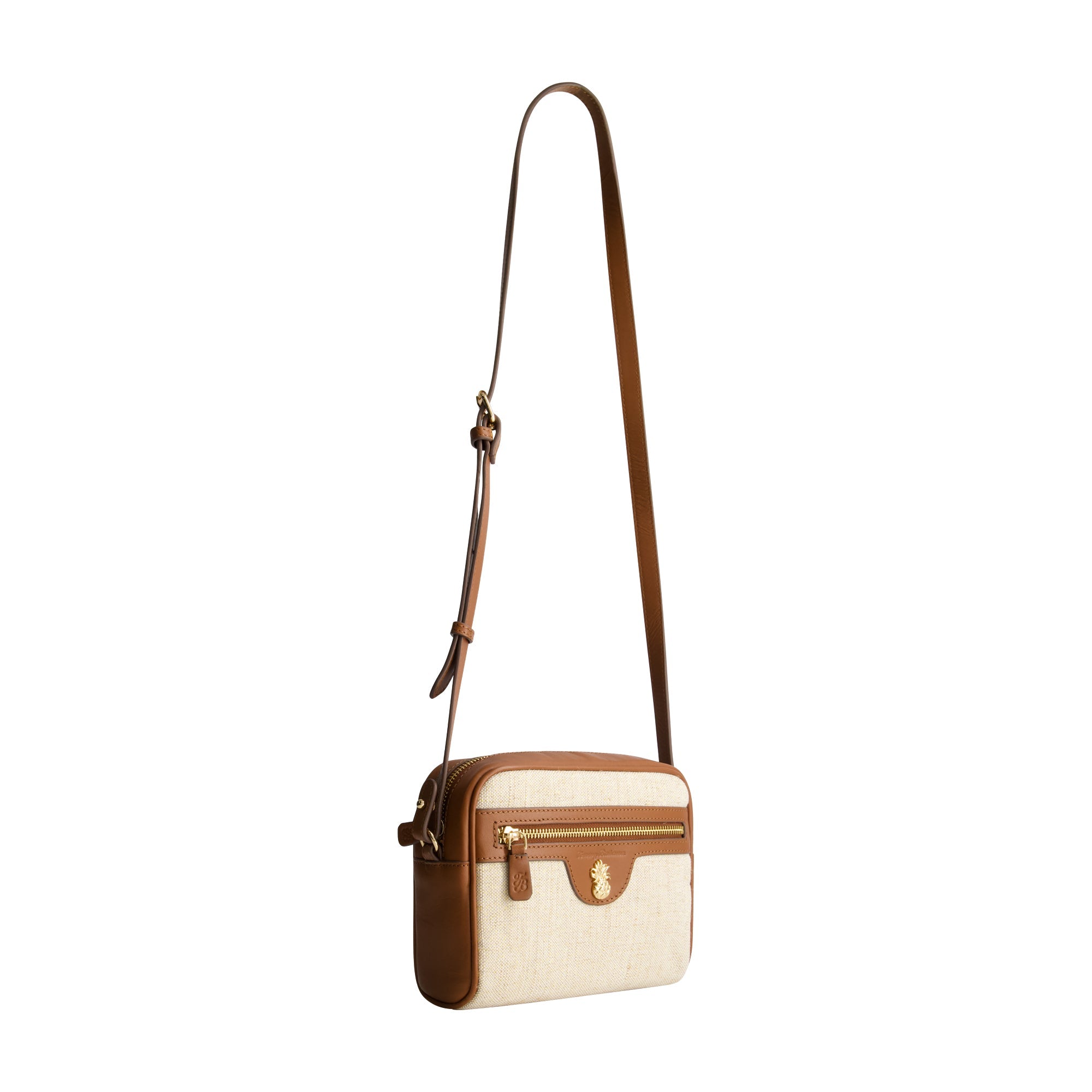 Tommy Bahama Camera Bag, Women's Mini Handbag With Linen Design And Adjustable Crossbody Strap, Natural