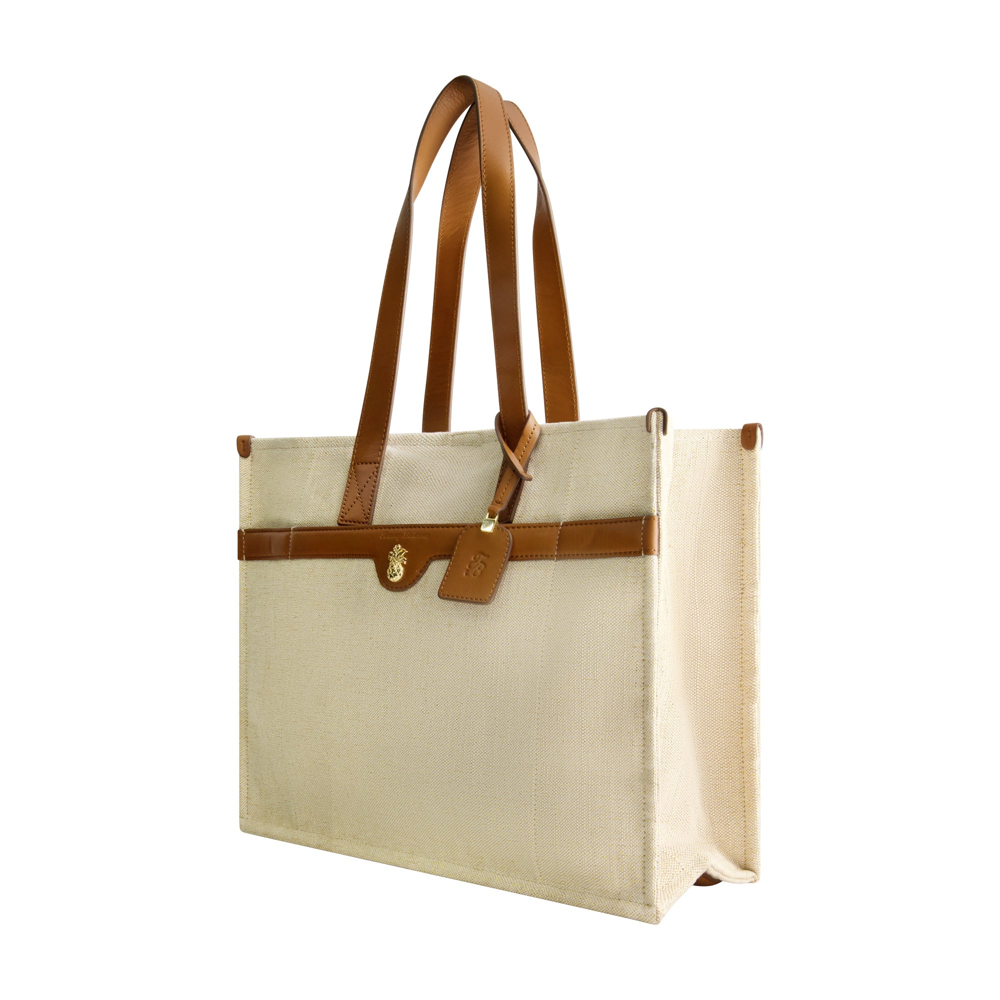Tommy Bahama Lurex Linen City Tote, Natural