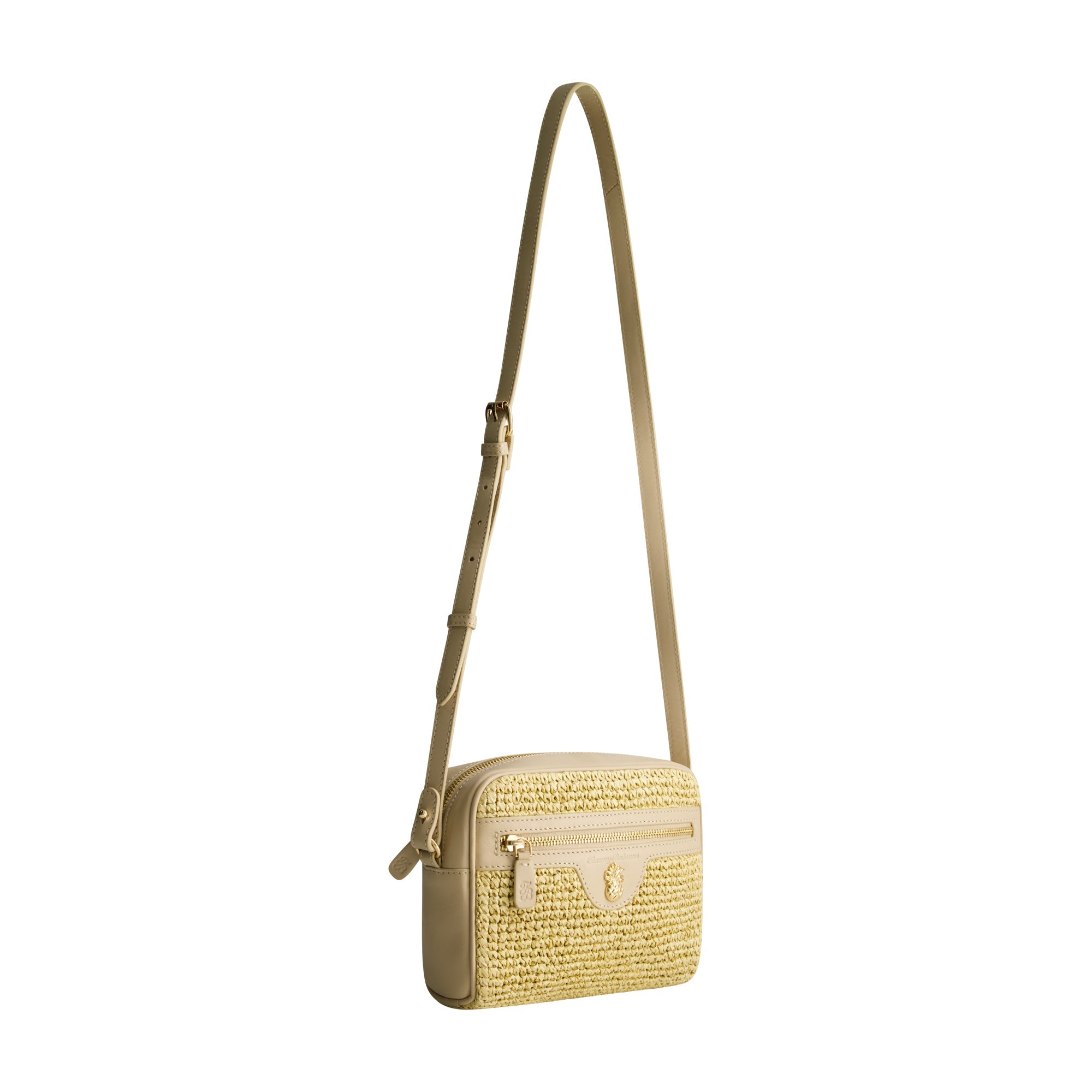 Tommy Bahama Soft Straw Camera Bag, Tan
