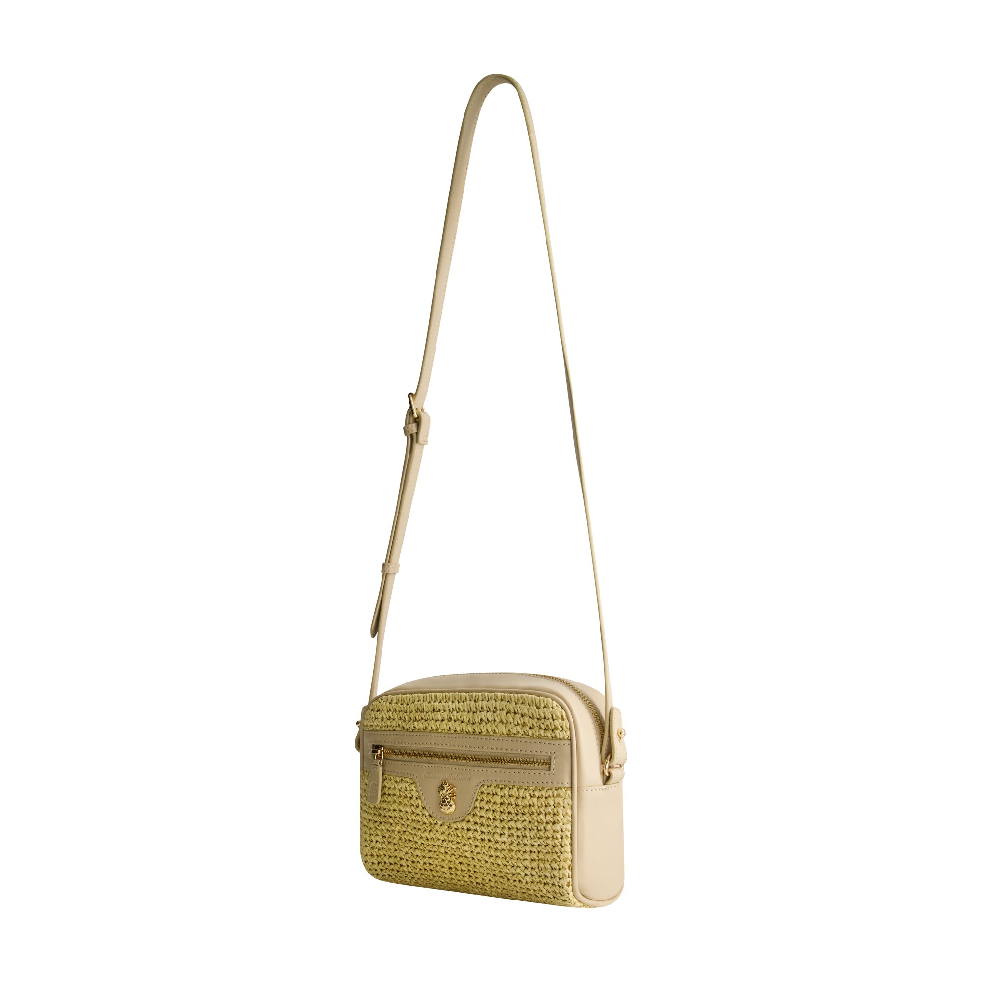 Tommy Bahama Soft Straw Camera Bag, Tan