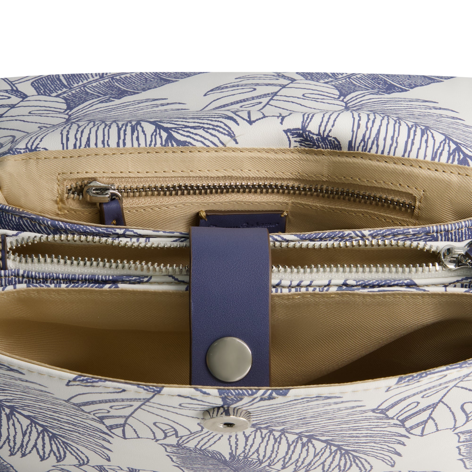 Tommy Bahama Graphic Leaf Print City Handbag, Navy