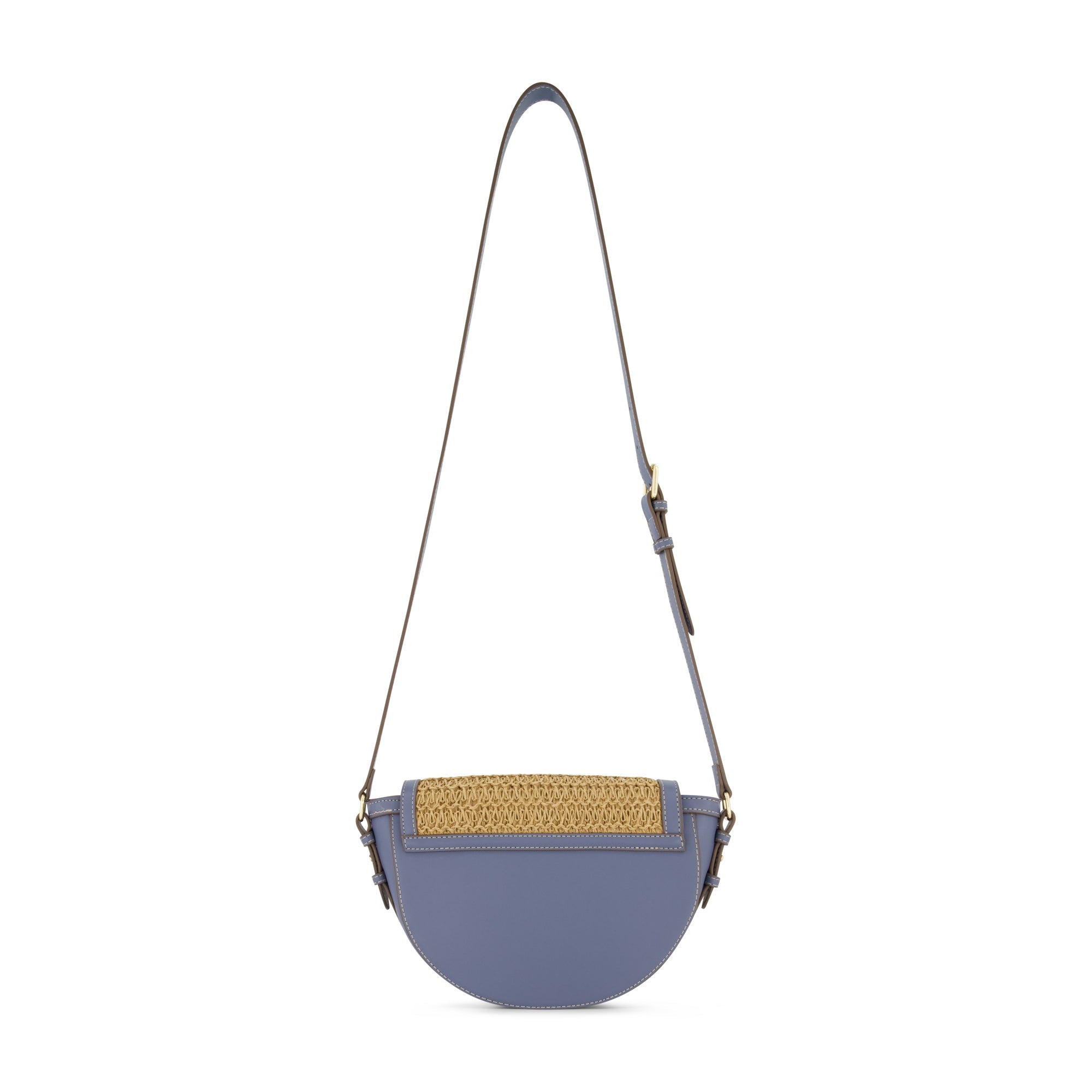 Tommy Bahama Raffia/PU Crossbody Flap Bag, Navy