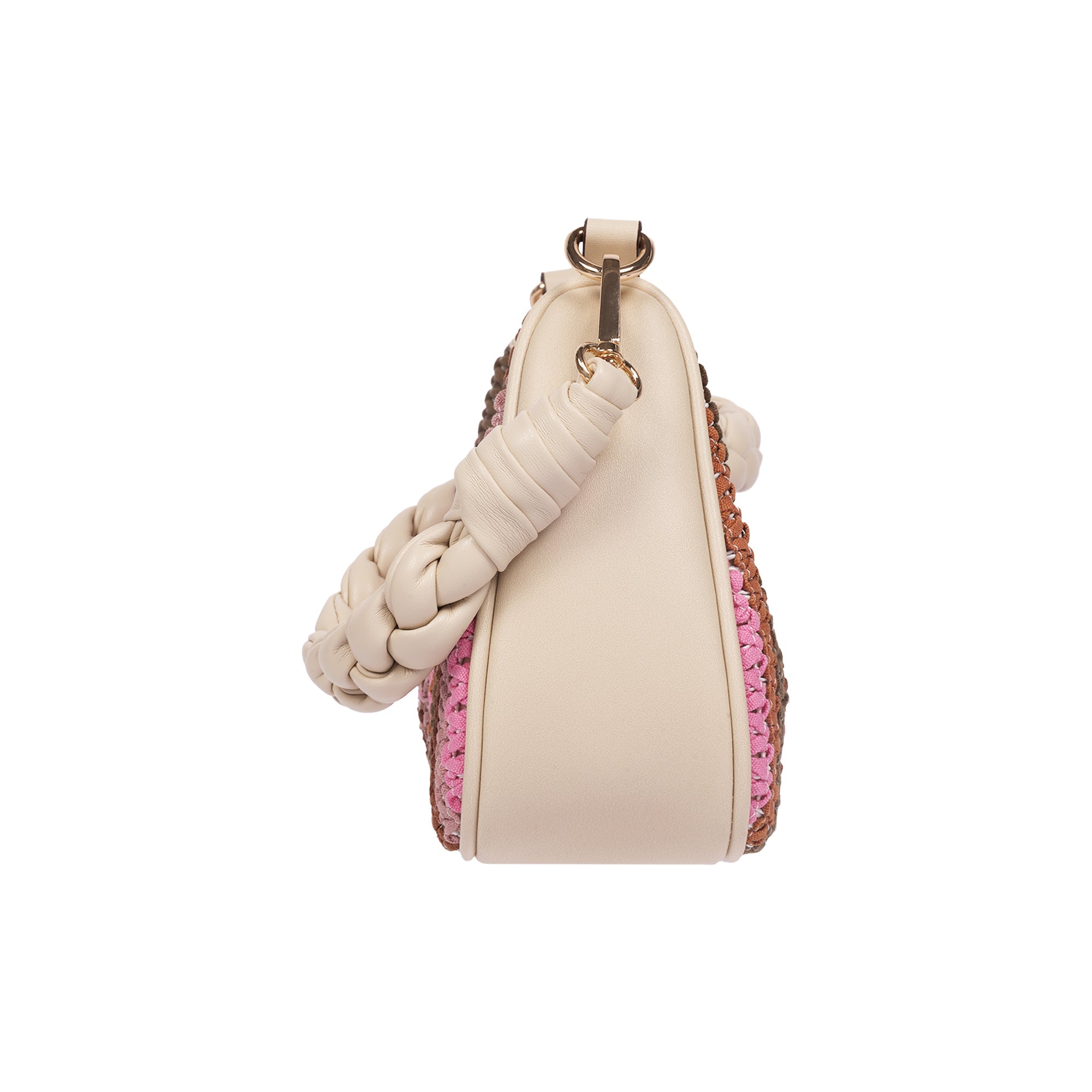 Tommy Bahama Woven Ribbon Zip Top Hobo Bag – Striped Woven Shoulder Bag With Braided Strap