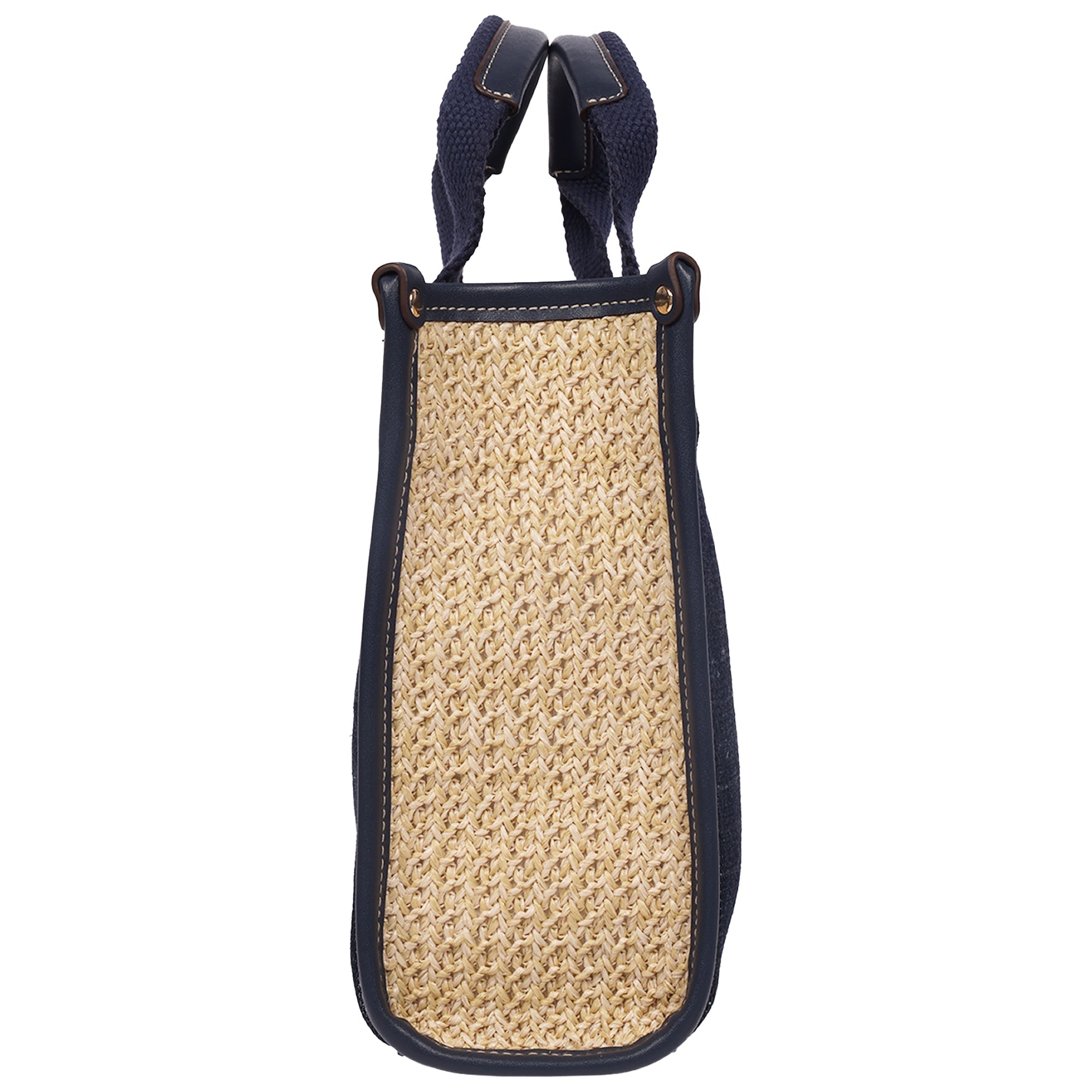 Tommy Bahama Dorothy Medium Denim Tote – Embroidered Leaf Convertible Top Handle & Crossbody Bag