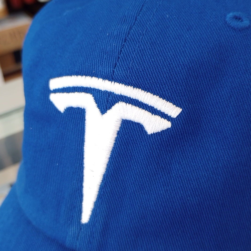 Tesla Logo Embroidered Dad Hat Premium Cotton Adjustable Cap