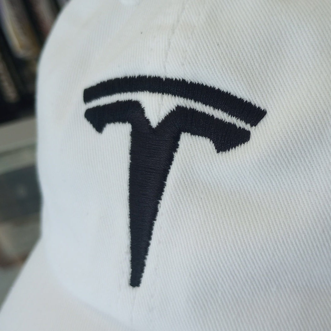 Tesla Logo Embroidered Dad Hat Premium Cotton Adjustable Cap