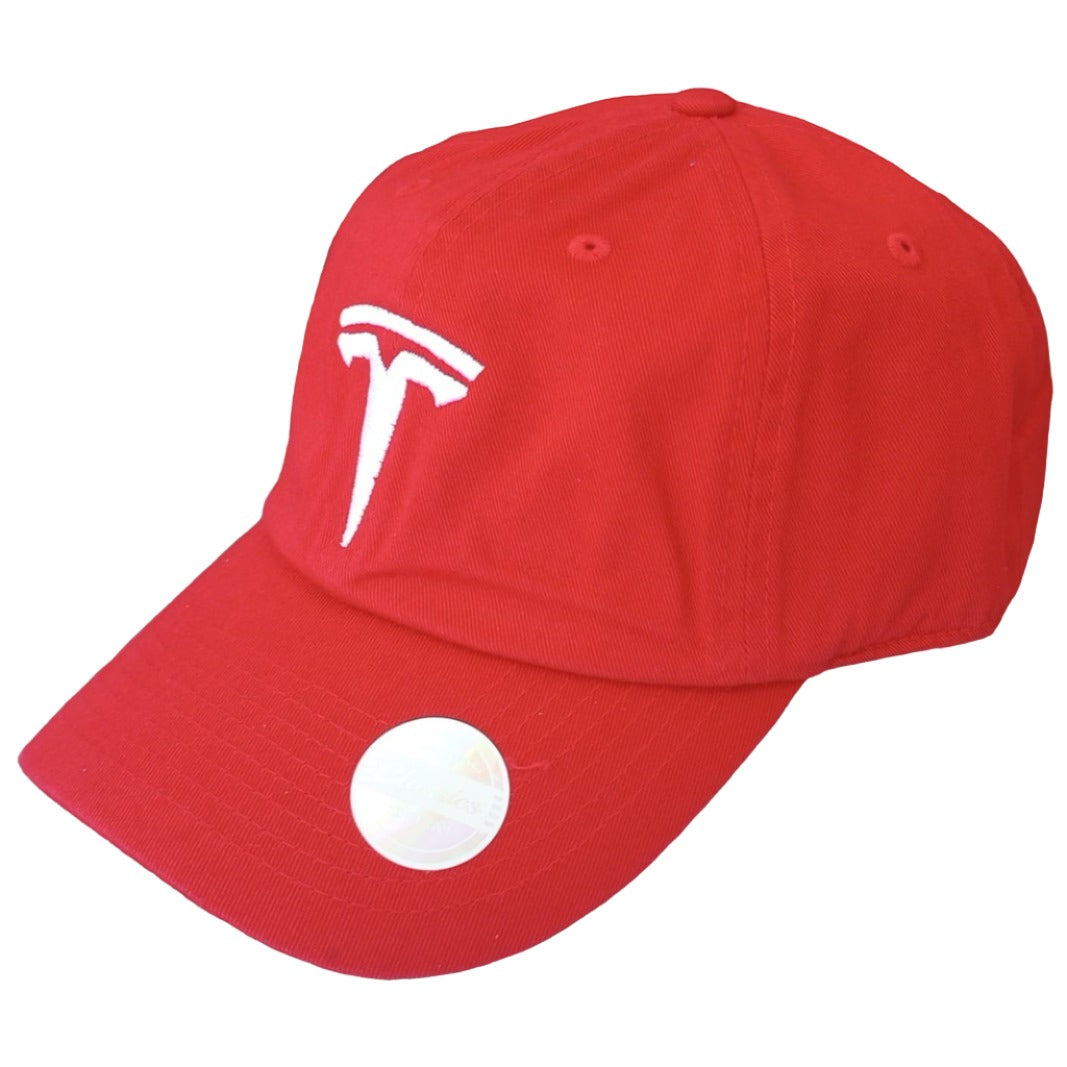 Tesla Logo Embroidered Dad Hat Premium Cotton Adjustable Cap