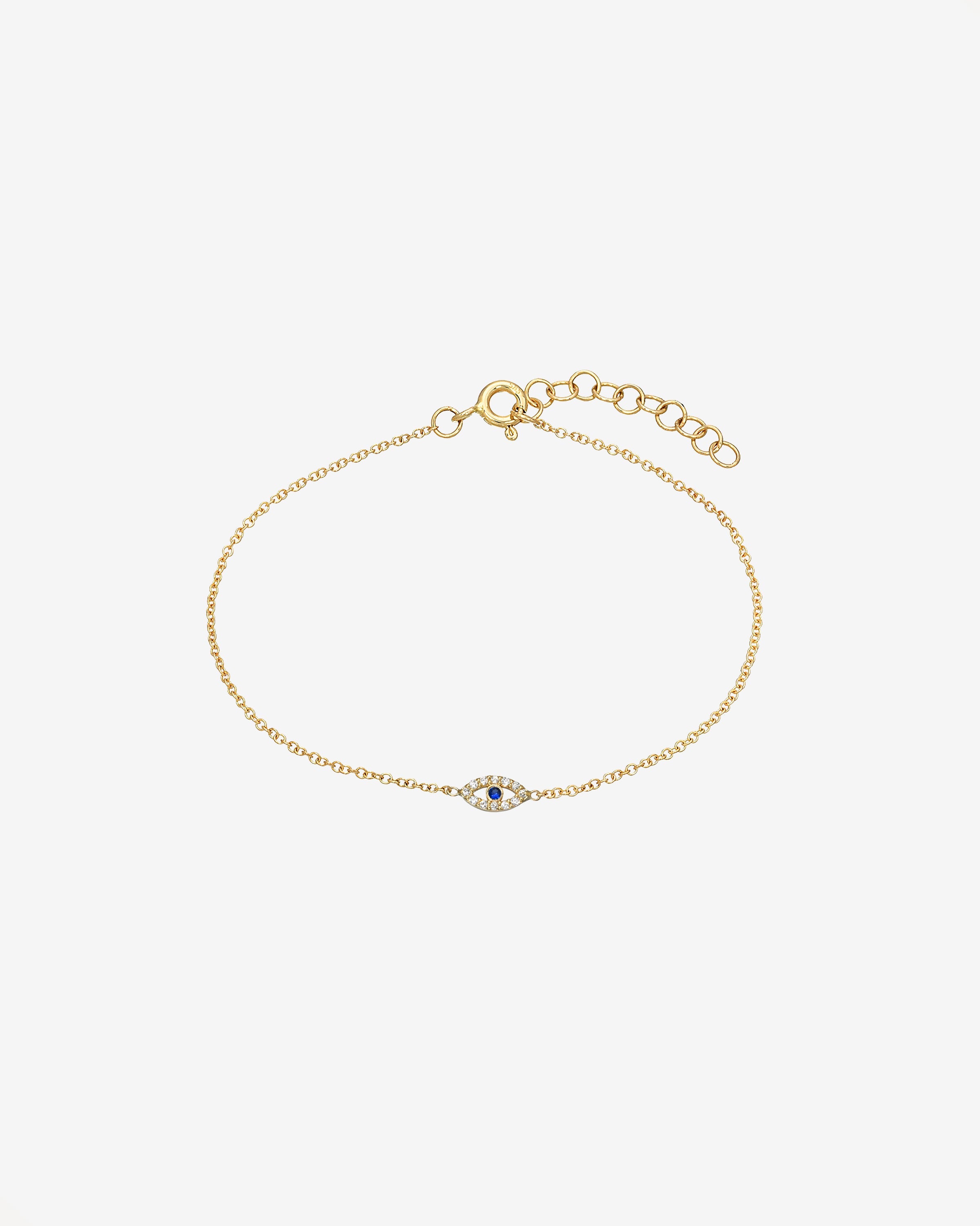 Tiny Diamond Evil Eye Anklet