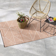 Tokyo - Burnt Orange Outdoor Rug For Patio