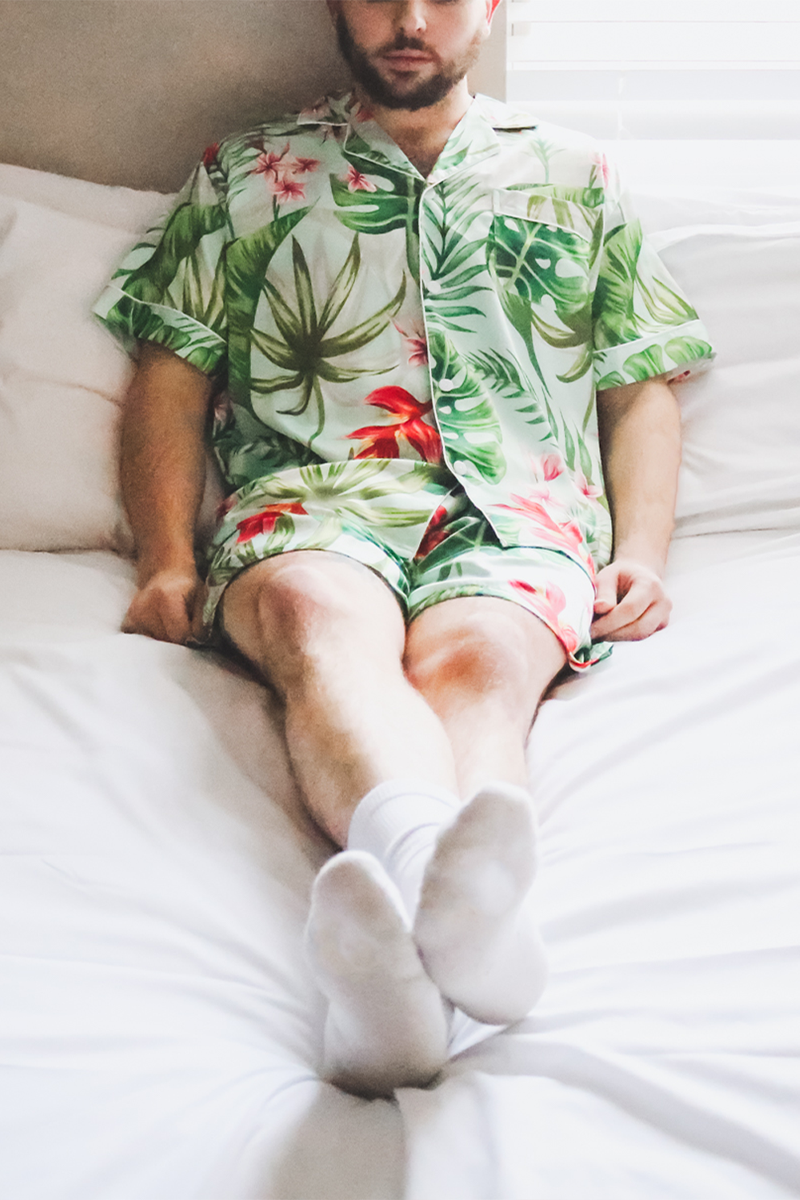 Men's Mint Tropical Pajama Set