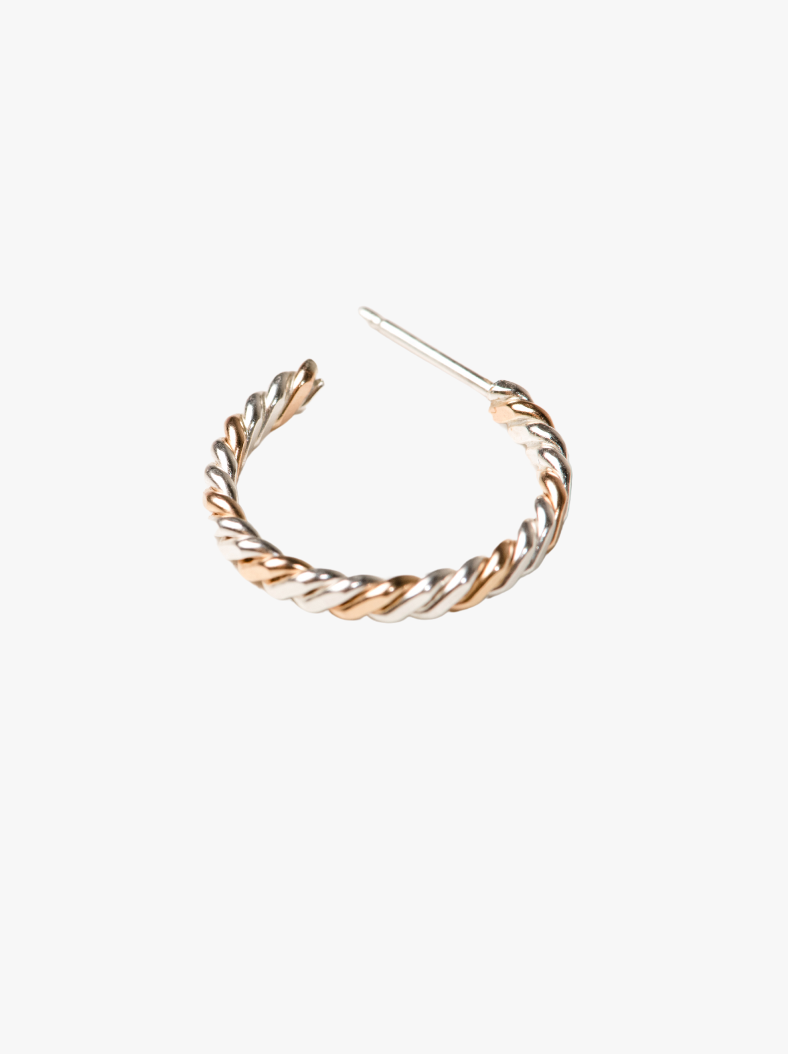 Two-tone Twist Hoops