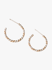 Two-tone Twist Hoops