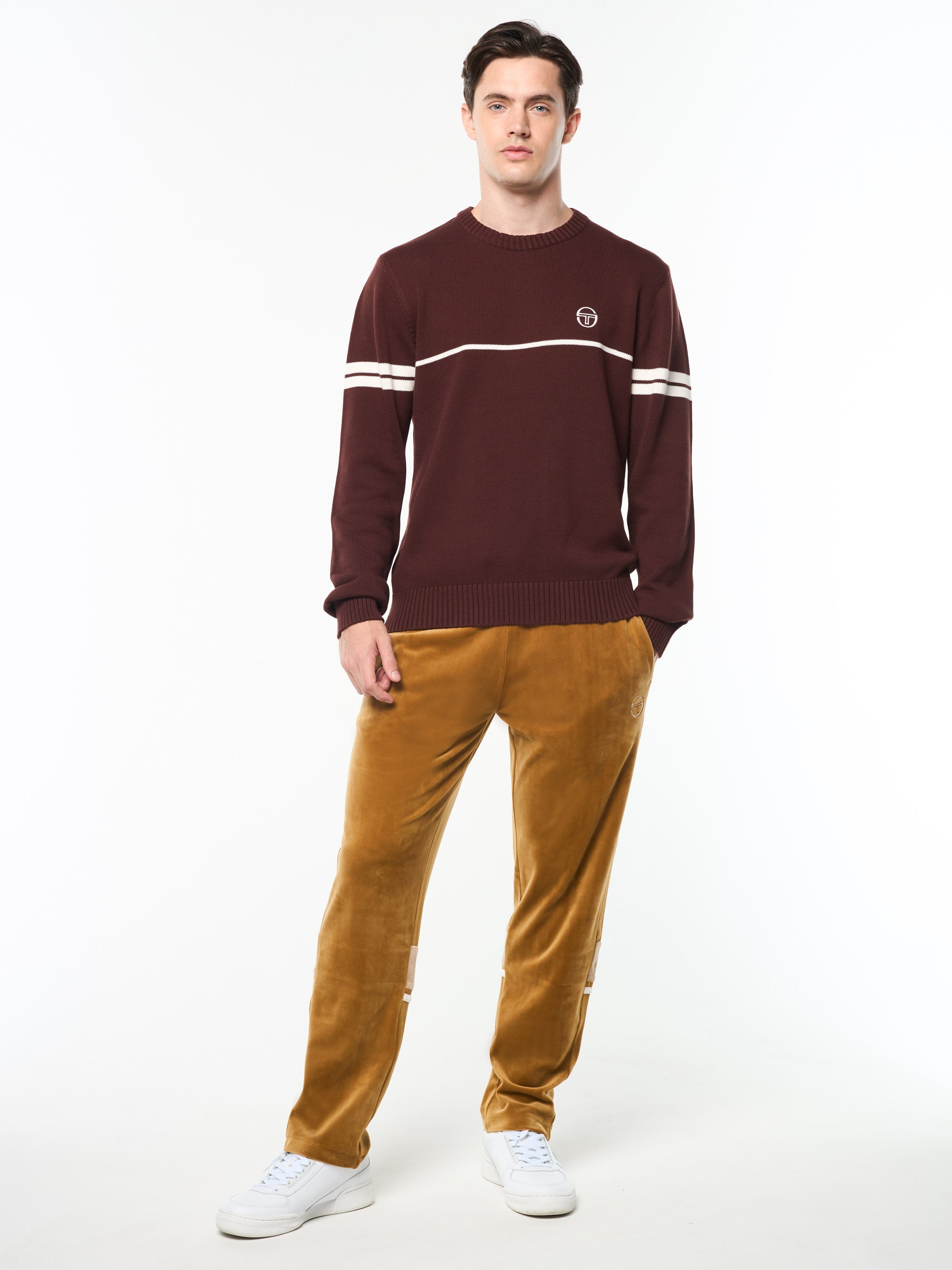 Orion Knit Sweater- Bitter Chocolate/ Gardenia