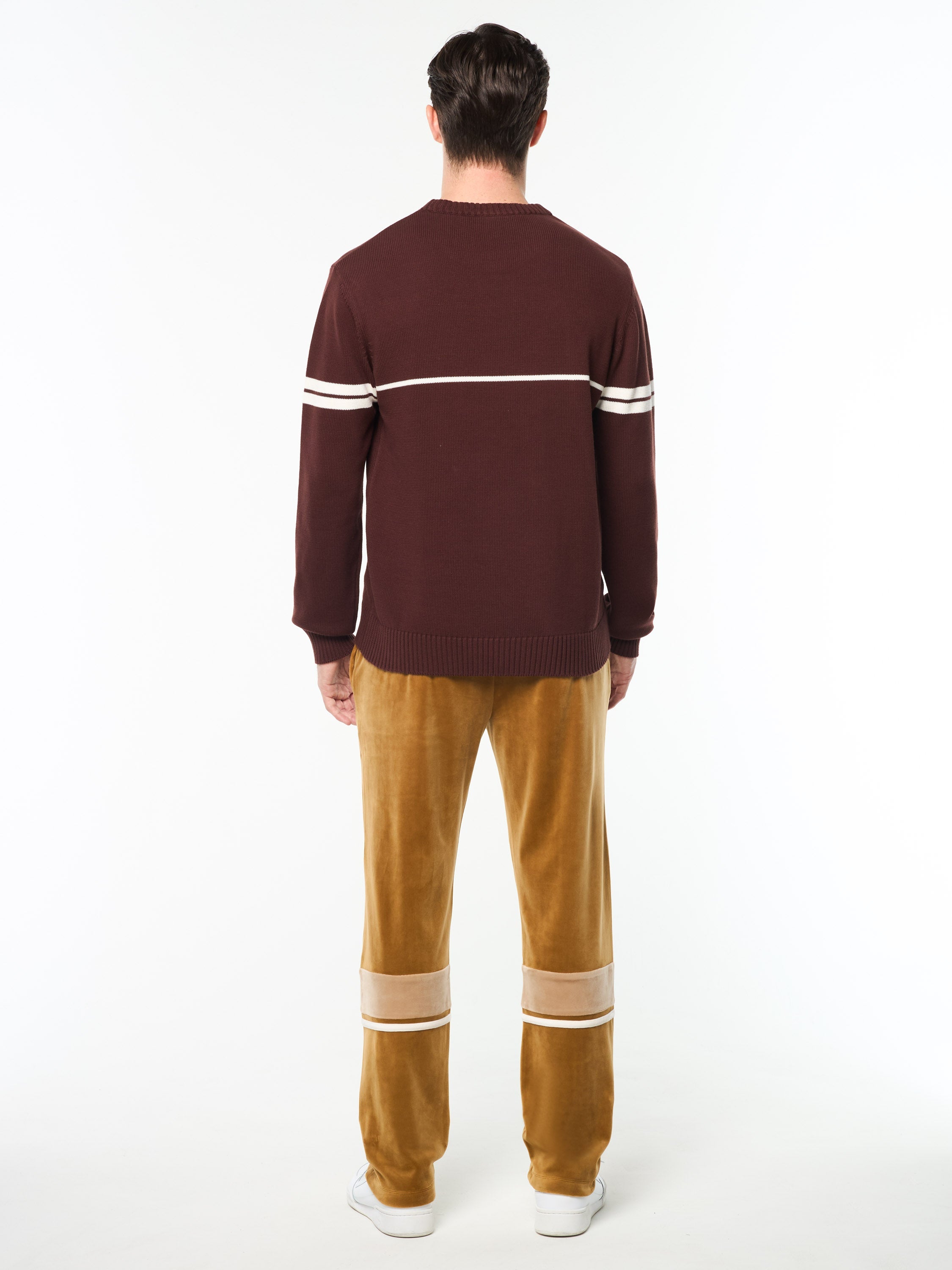 Orion Knit Sweater- Bitter Chocolate/ Gardenia