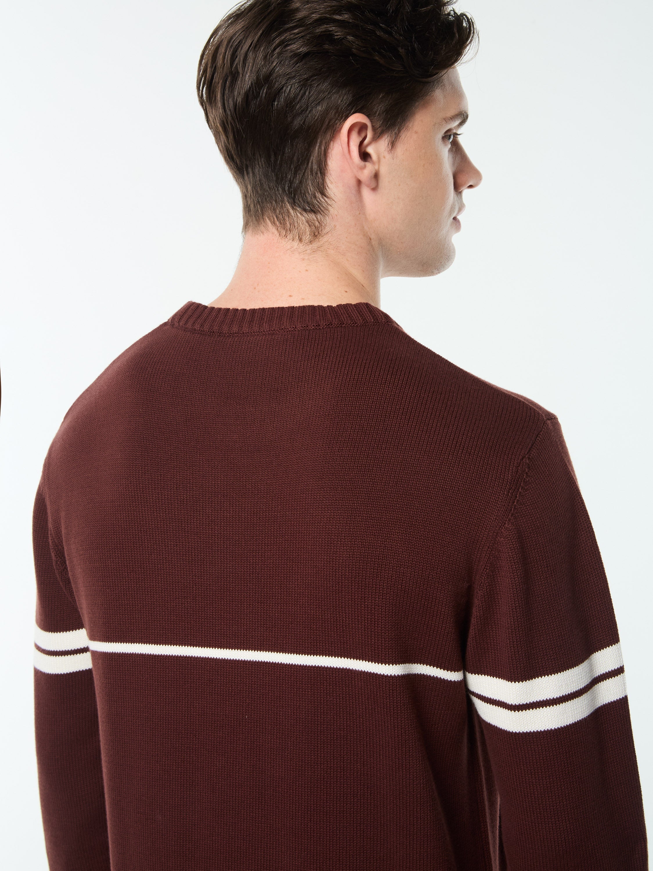 Orion Knit Sweater- Bitter Chocolate/ Gardenia