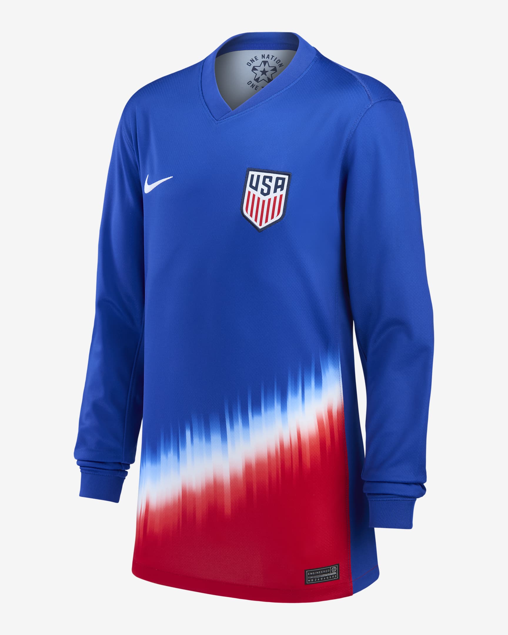 Youth Nike Usmnt 2024 Stadium Away Soccer Long-sleeve Dri-fit Replica Jersey