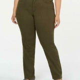 Charter Club Women's Plus Size Twill Lexington Pants Green Size 16W