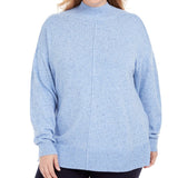 Karen Scott Women's Plus Mock Neck Sweater Blue Size 2X