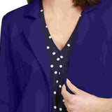 Mason Women's Navy Long Sleeve Open Cardigan Top Navy Size Small