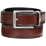 Perry Ellis Men's Beveled Edge Reversible Casual Belt Brown Size 32