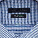 Tommy Hilfiger Men's Printed Slim Fit Button Down Shirt Blue Size 16X32X33