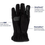 Isotoner Signature Men's Sleek Heat Sports Gloves Black Size Medium