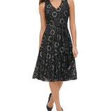 Tommy Hilfiger Women's Floral Lace Fit & Flare Dress Grey Size 18