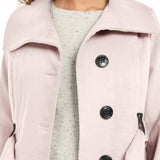 Madden Girl Junior's Belted Skirted Coat Pink Size Medium